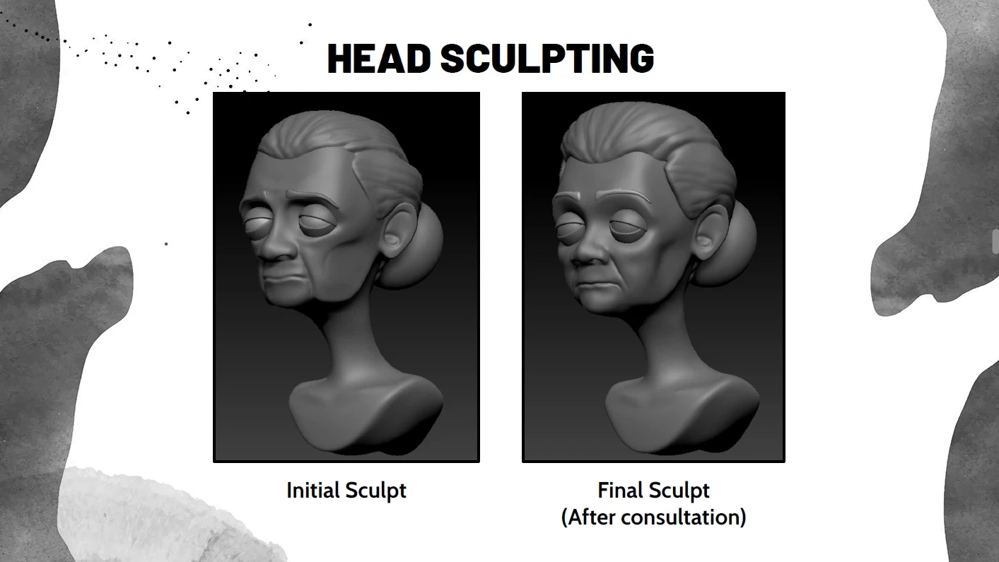 With the newer version adding more volume, friendlier features and anatomically correct chin, she looks a  lot more in line with what we envisioned in a 3D space