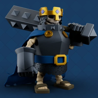 Skeleton King from Clash Royale - FAN ART