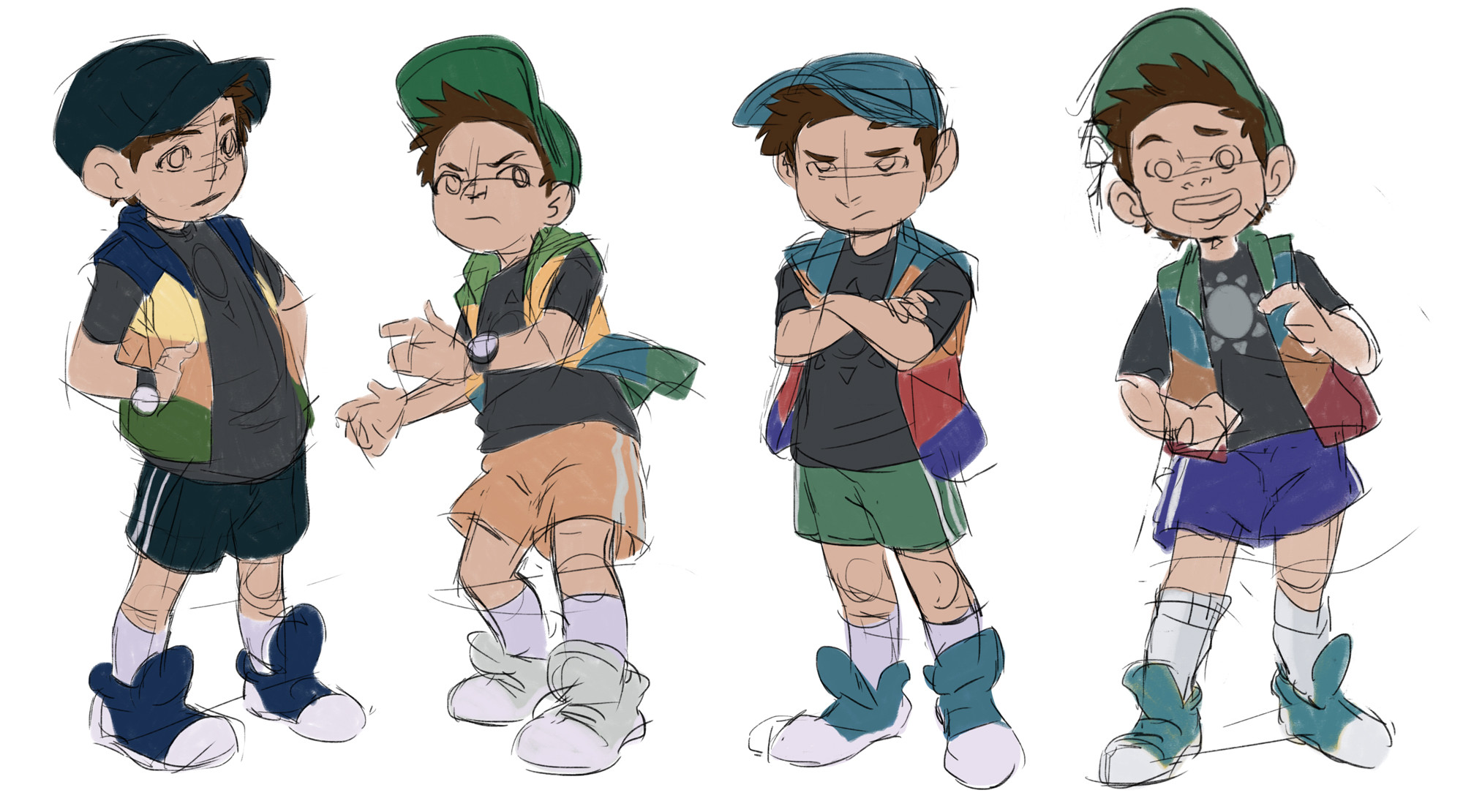 Benny's first sketches, getting the feel of his personality.