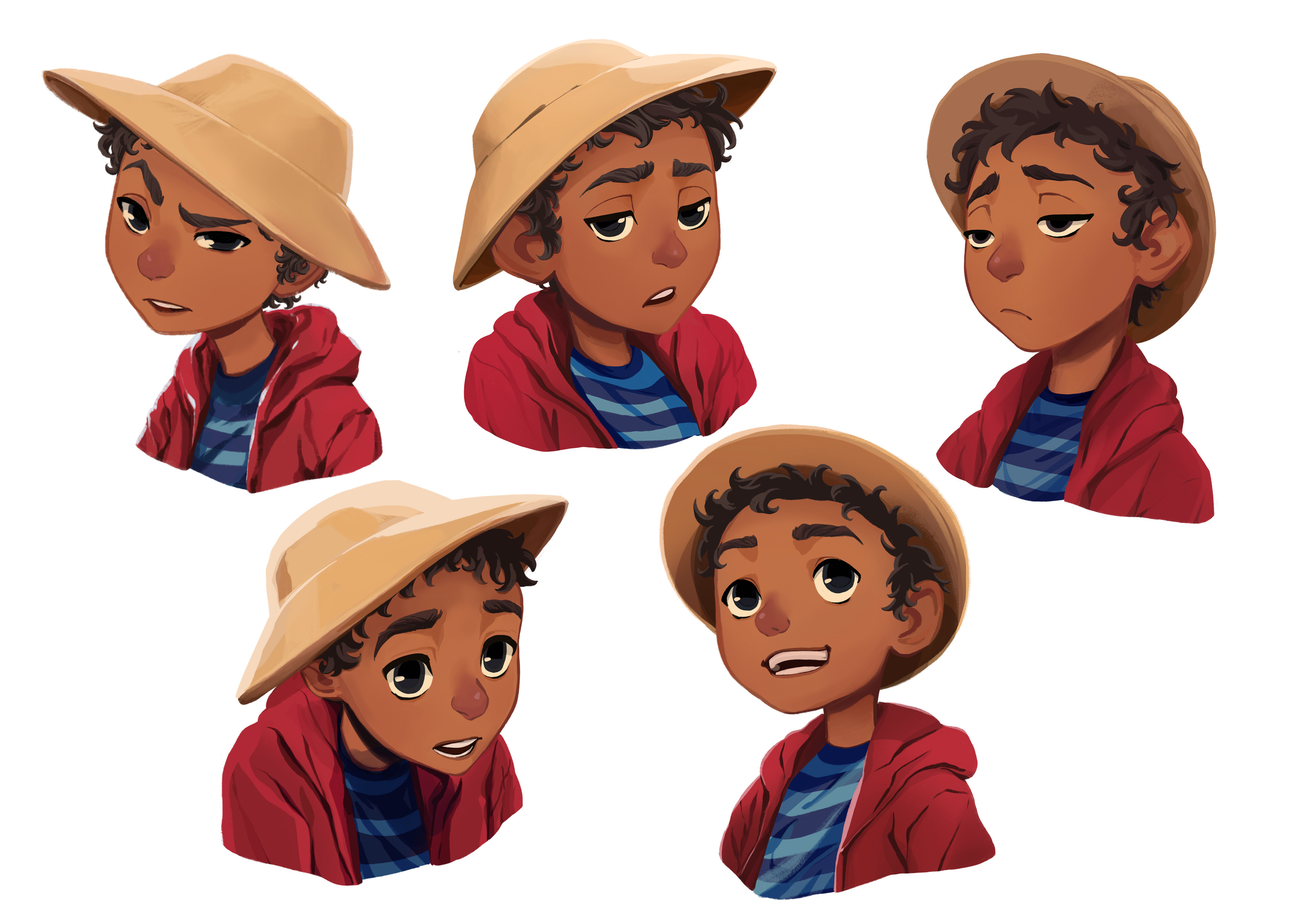 Marco's Facial Expressions in color, again testing out his character's personality and quirks.