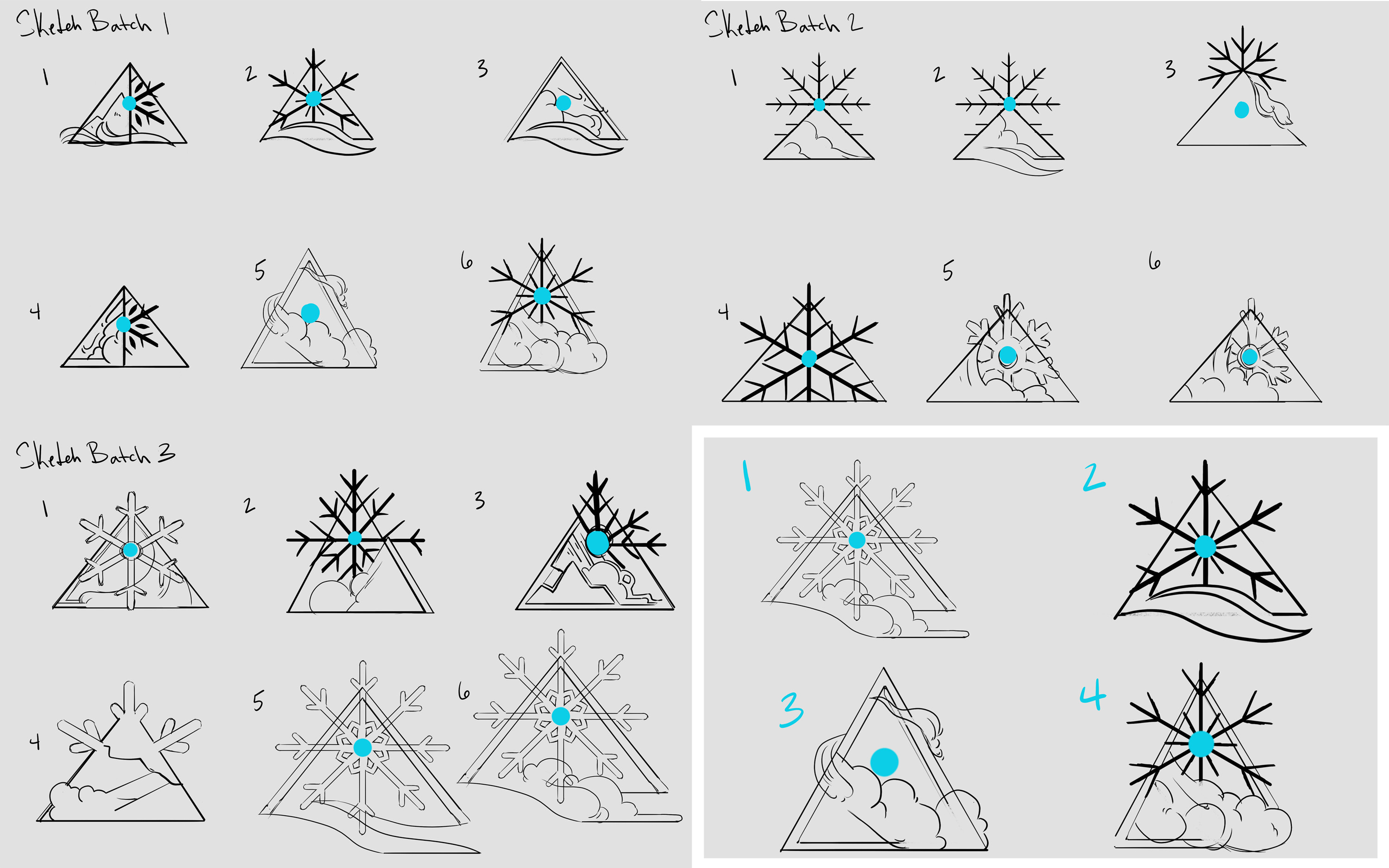 Initial sketch exploration of redesigning a logo for a Client. 