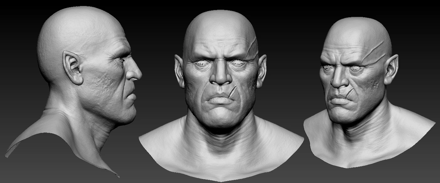 zBrush head sculpt