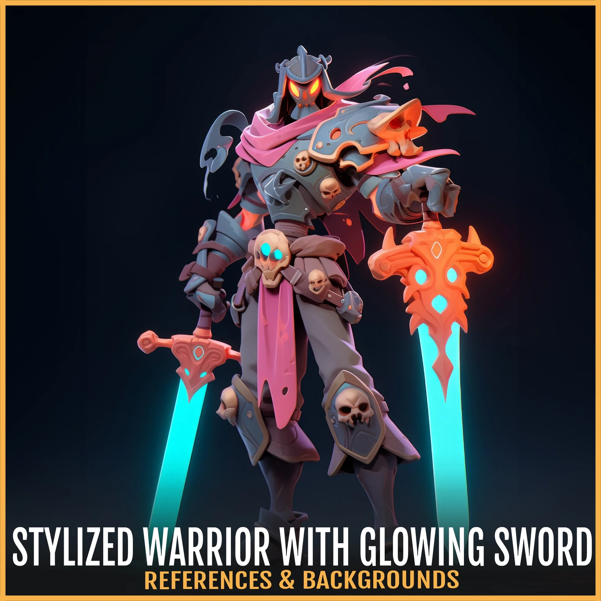 ArtStation - 202 Stylized Warrior with Glowing Sword Vol2