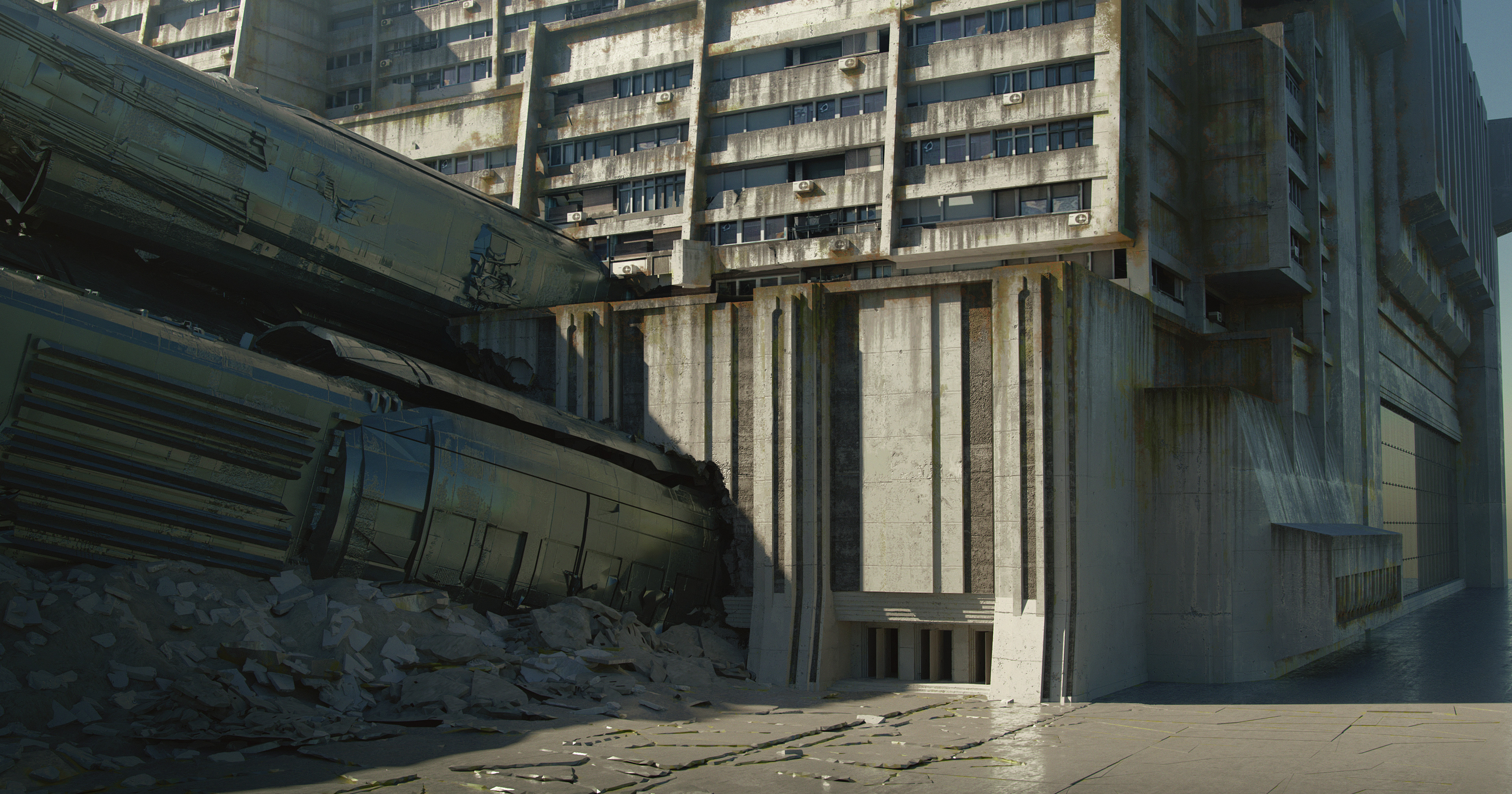 Closeup callout for the weathering detail