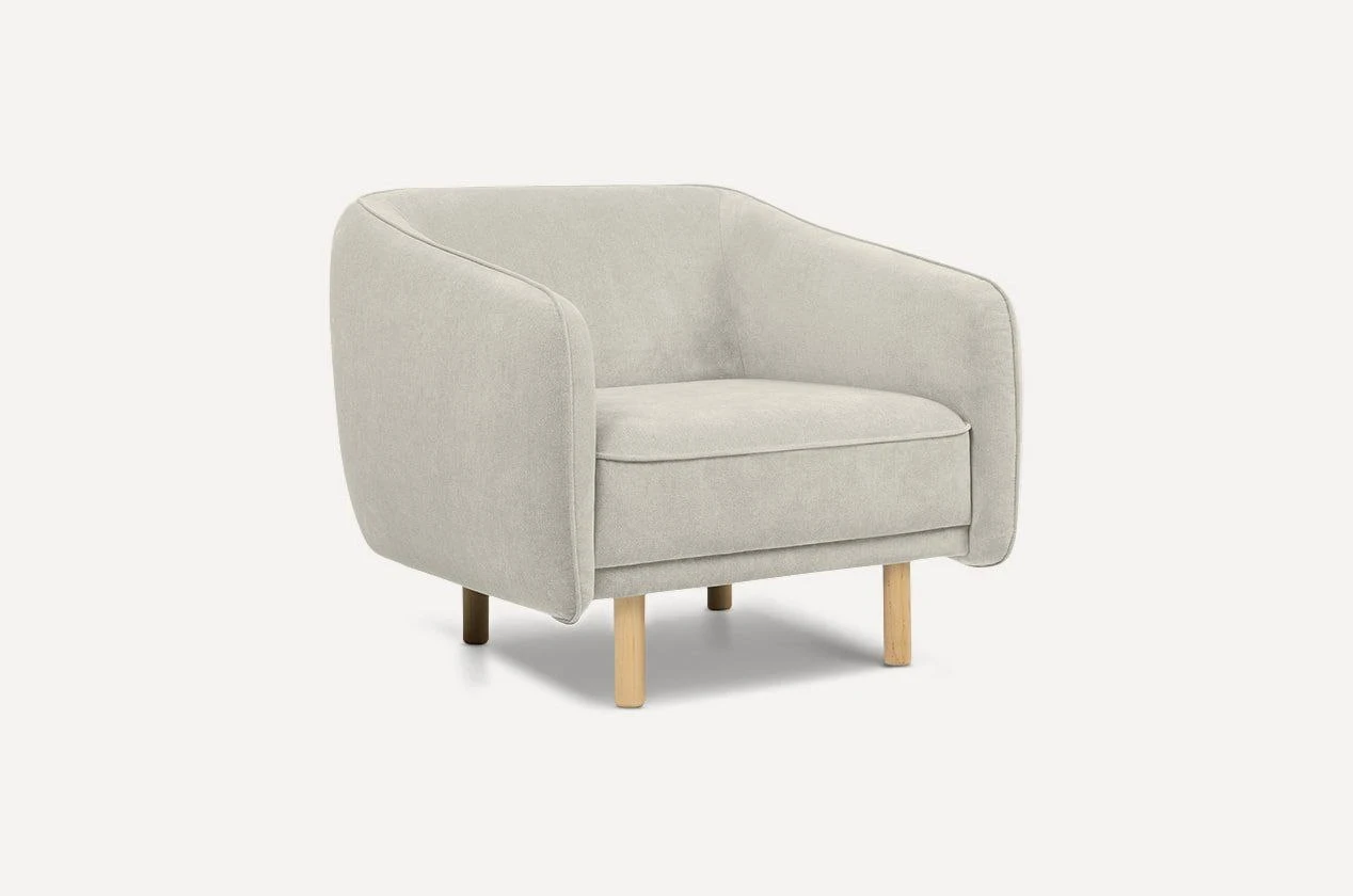 Scandinavian Upholstered Accent Armchair