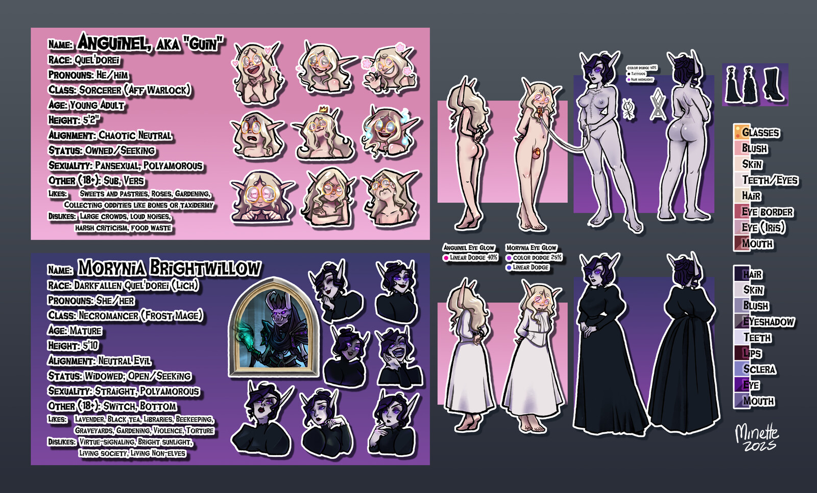 Reference sheet - Nia & Guin