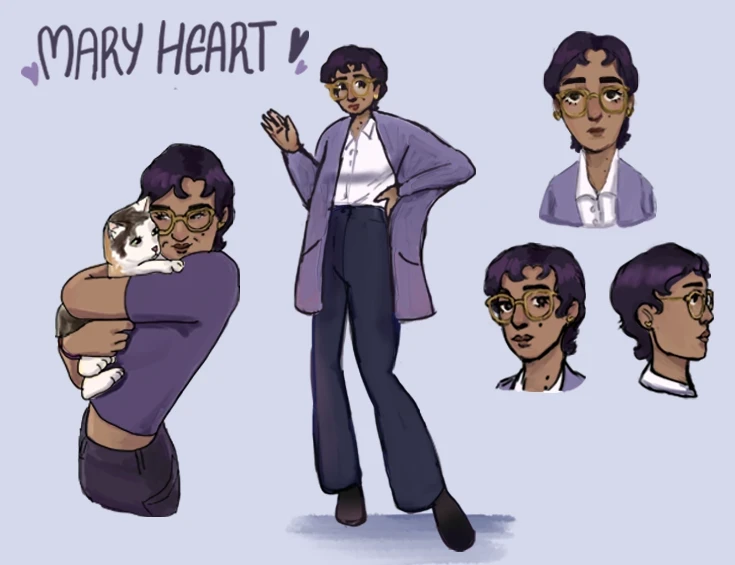 Mary Heart; Main character and artist