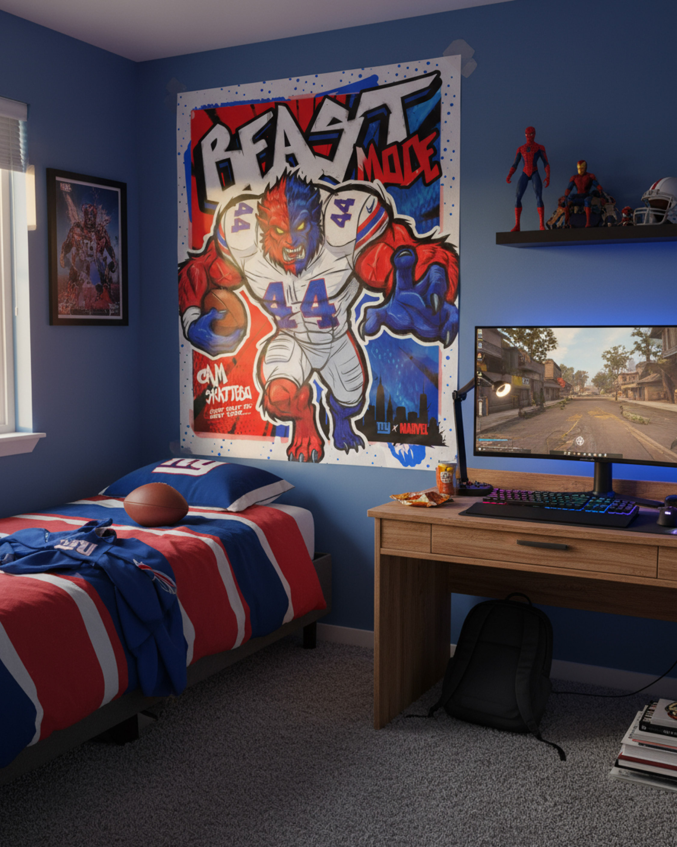 Poster concept displayed in a collector’s room setup