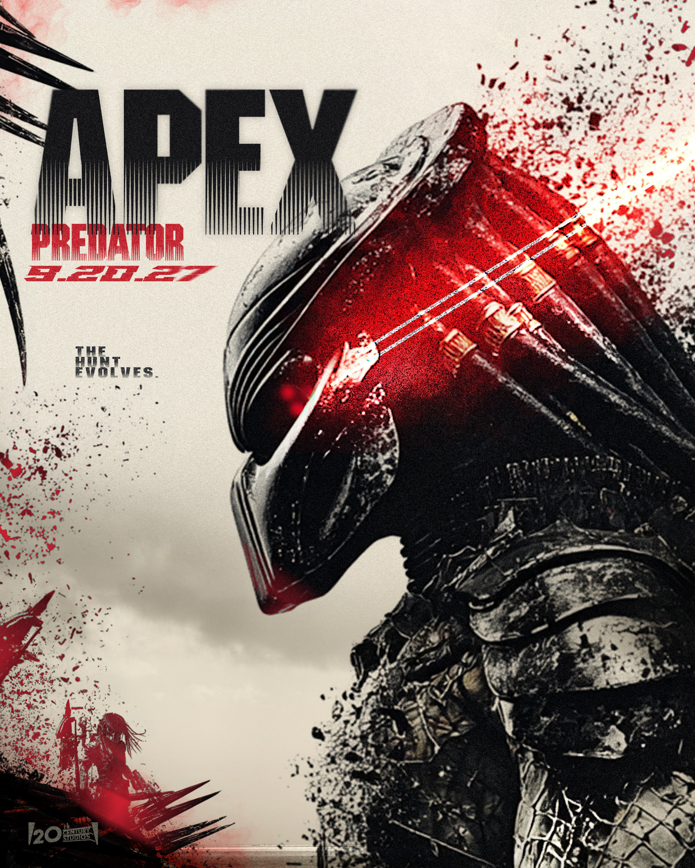 Primary teaser poster artwork exploring a darker, evolved Predator design