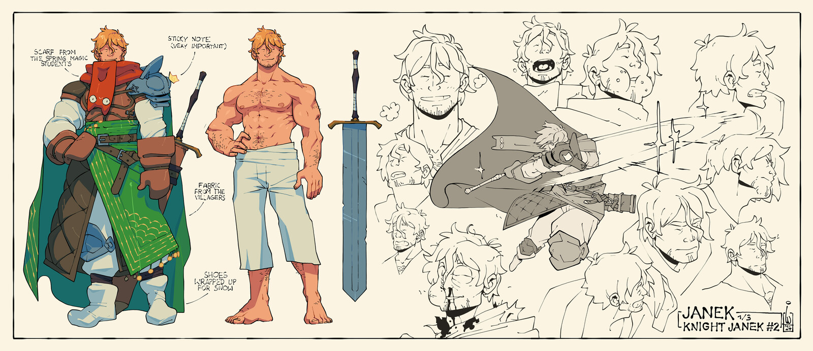 Knight Janek issue 2 character design (Janek)