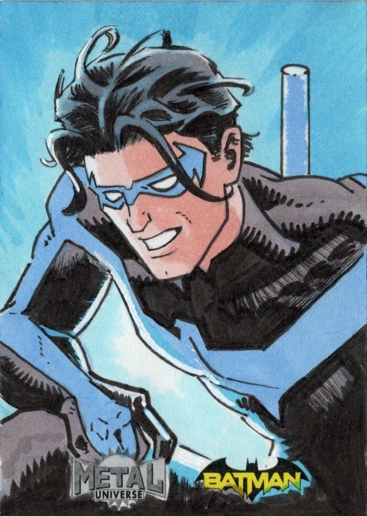 Nightwing - Skybox Metal Universe Batman Sketch Card