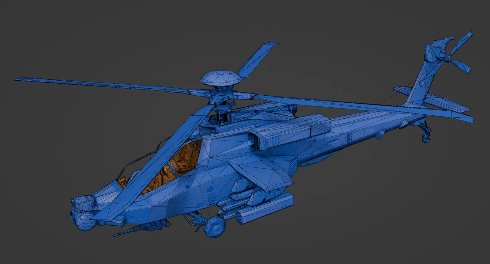 2 2k materials, 7453 triangles.