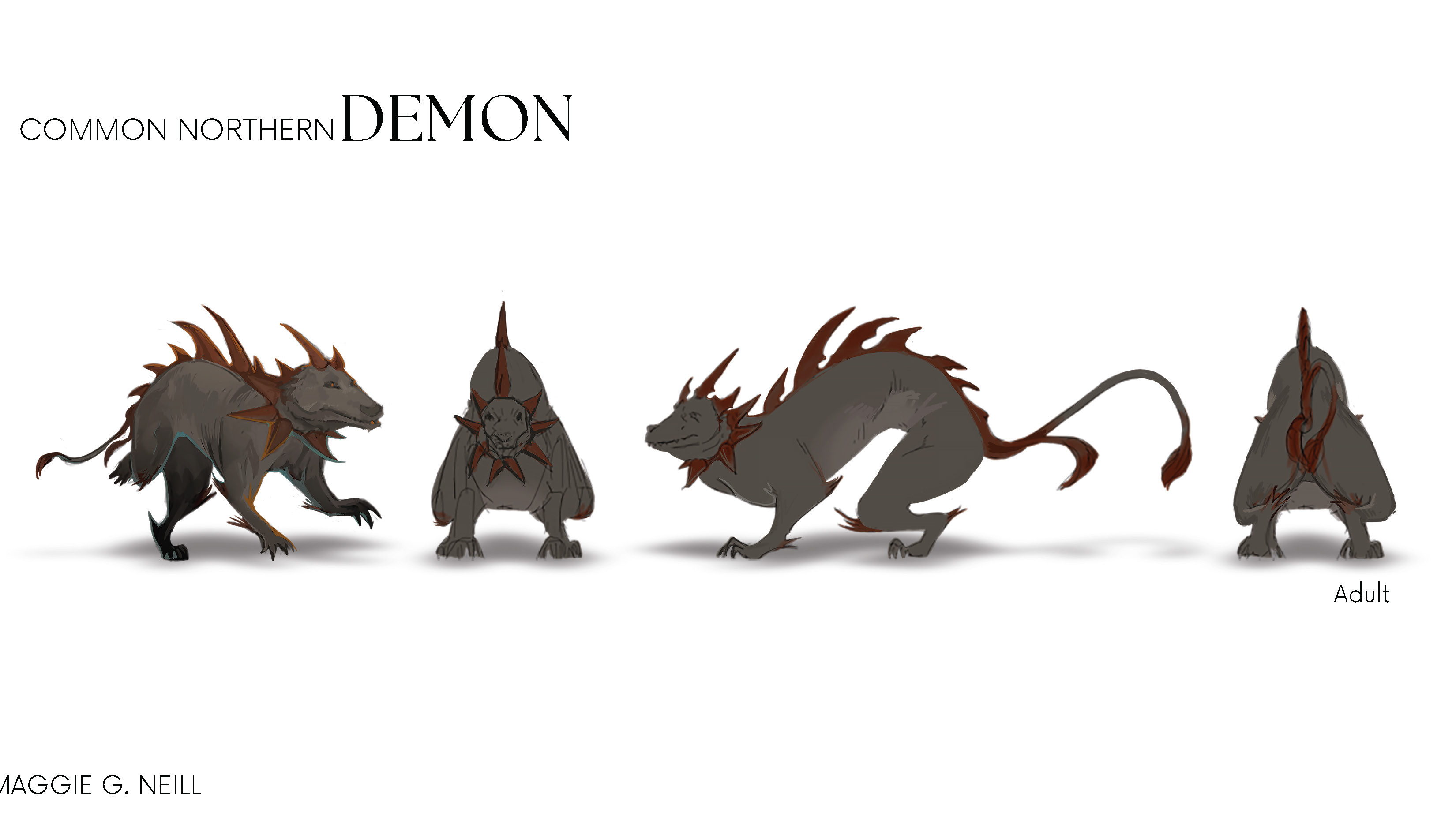 The modern world is plagued by demons- this would be the most common in Ireland at this point. The siblings will discover, in their fall into time, that the Witch is not only open to demons- but is also creating more.