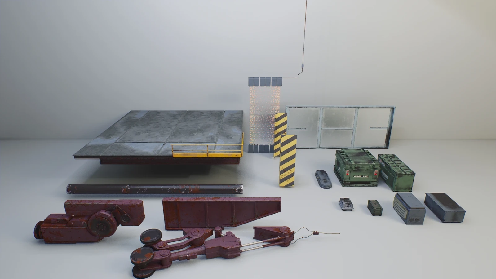 Here are some of the assets I made to make the environment.