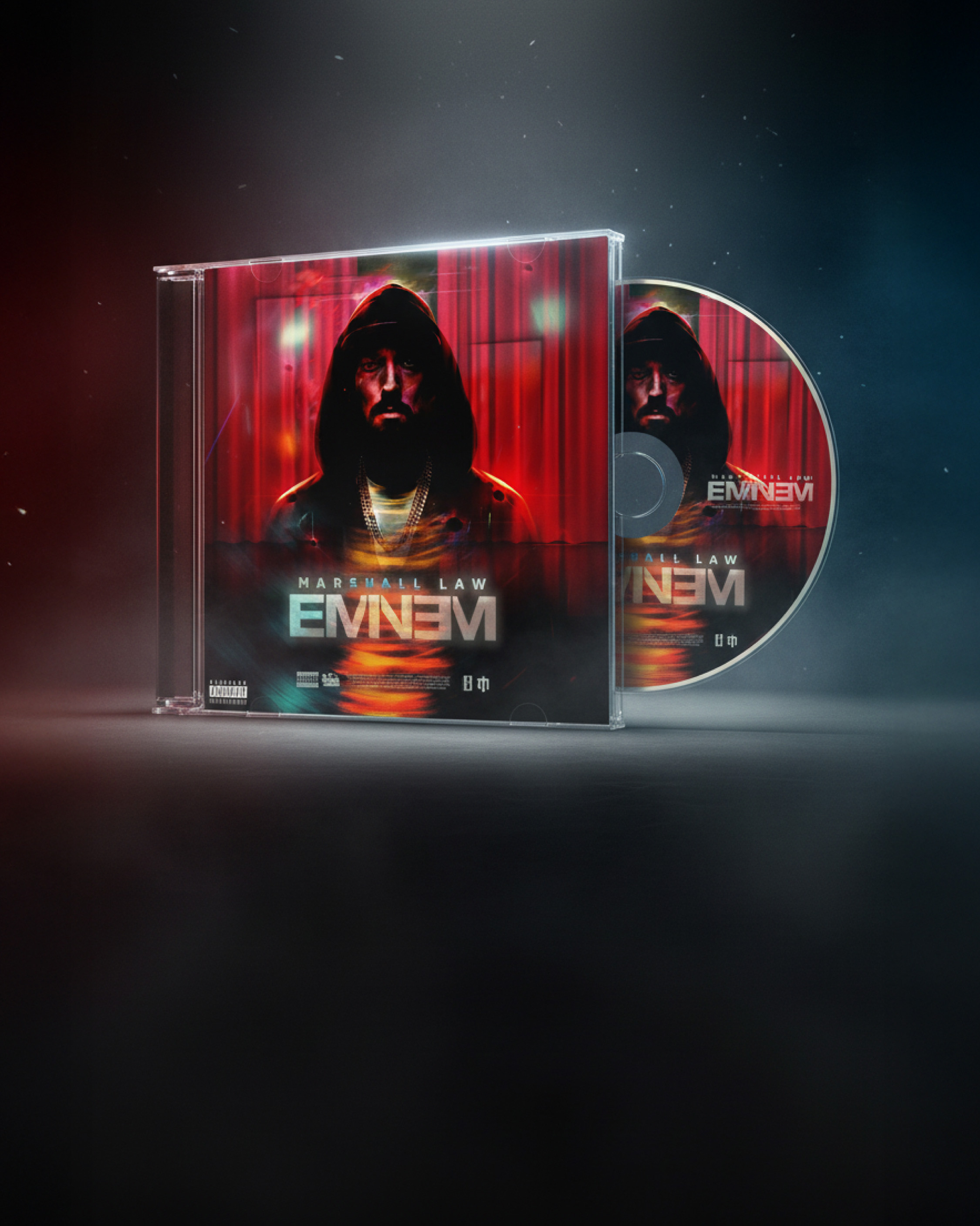 Physical CD release concept showing the artwork adapted for jewel case and disc printing formats