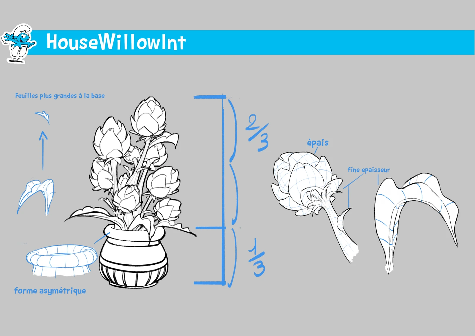 SMURFS : House Willow Int / Pot