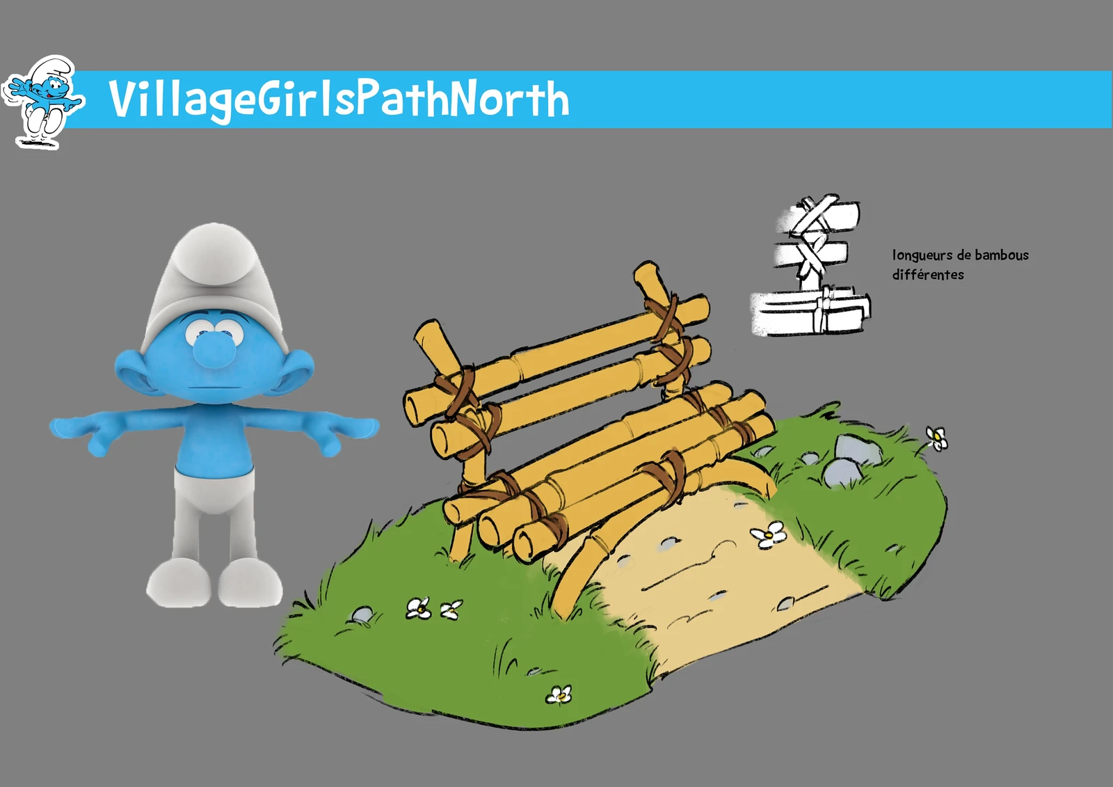 SMURFS : Village Girls / Bench