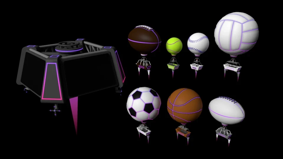 3D baskets and Jumbotron. 