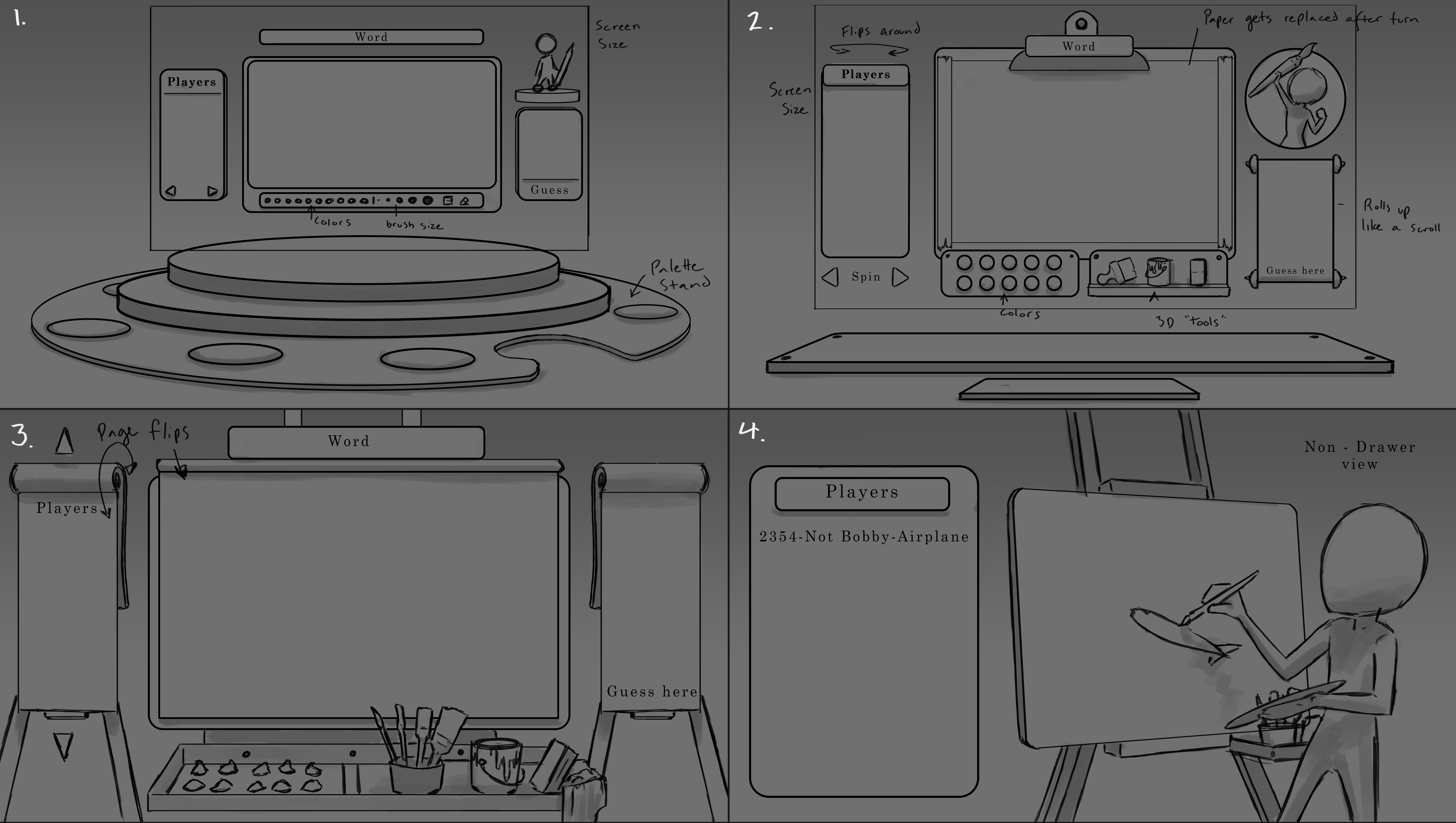 Concepts of 3D UI. collaborated with the U.I. artist.
