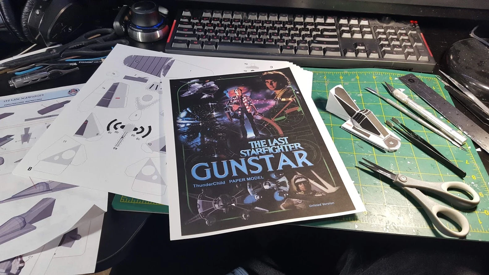 The Last Starfighter Gunstar Paper Card Model. Build by Dale Jackson. Designed by ThunderChild. https://www.zealotmodels.com/