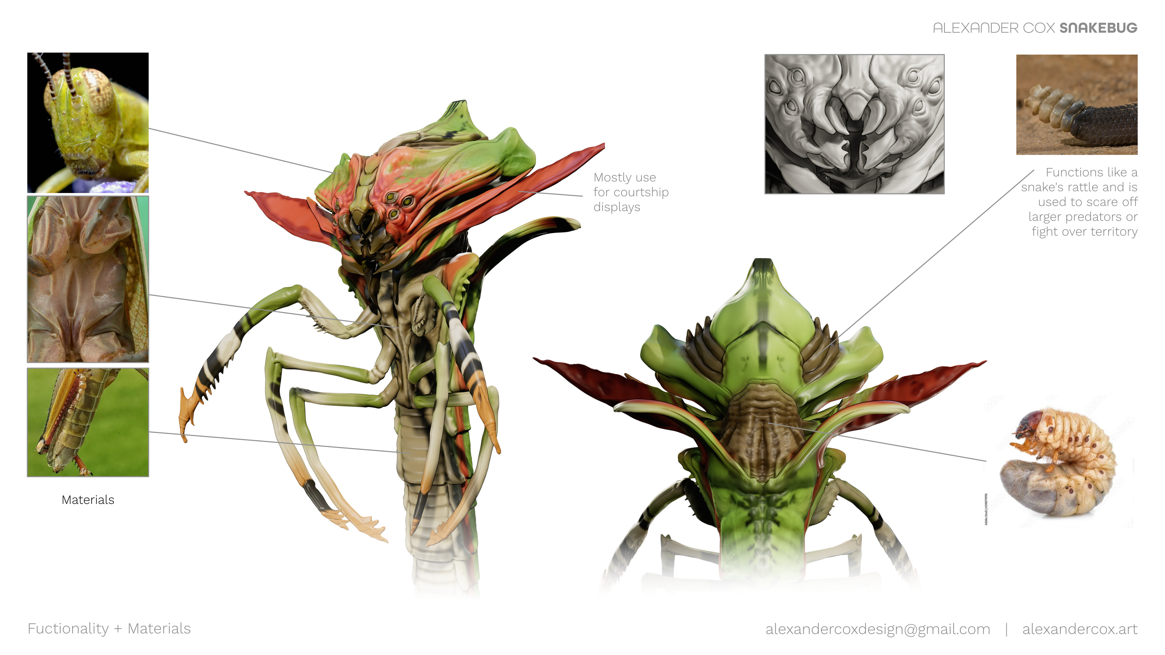 Material and detail callouts 