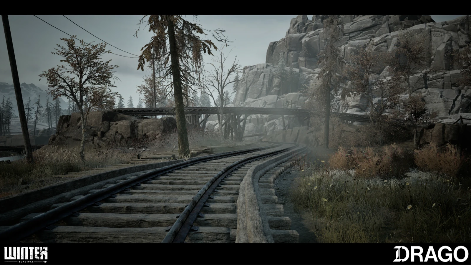 I designed and created this rail track bridge and was also responsible for designing the entire landscape for this biome.