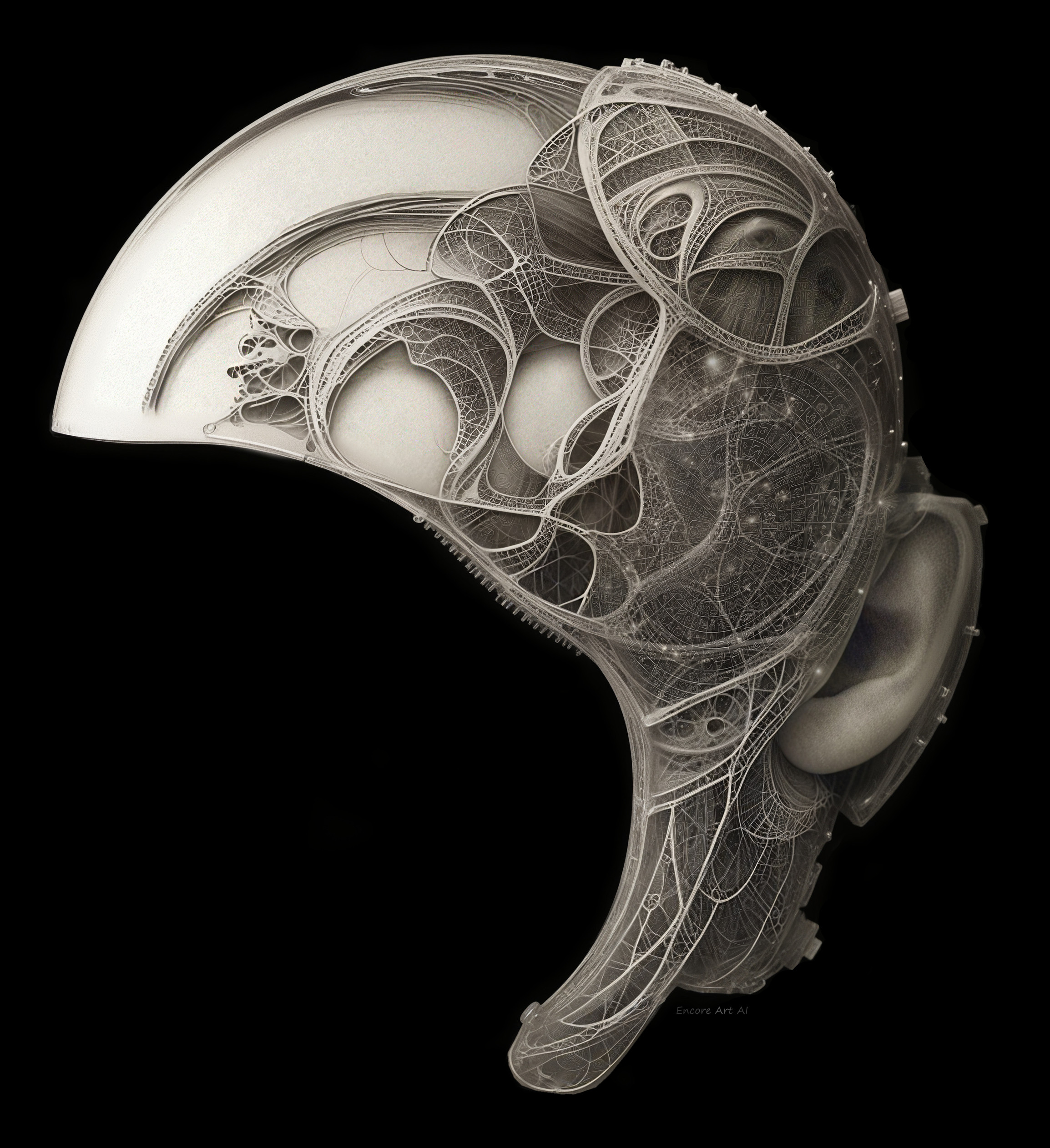 A 'pixel morsel' cutout for Alien AI Madonna showing fine detail 