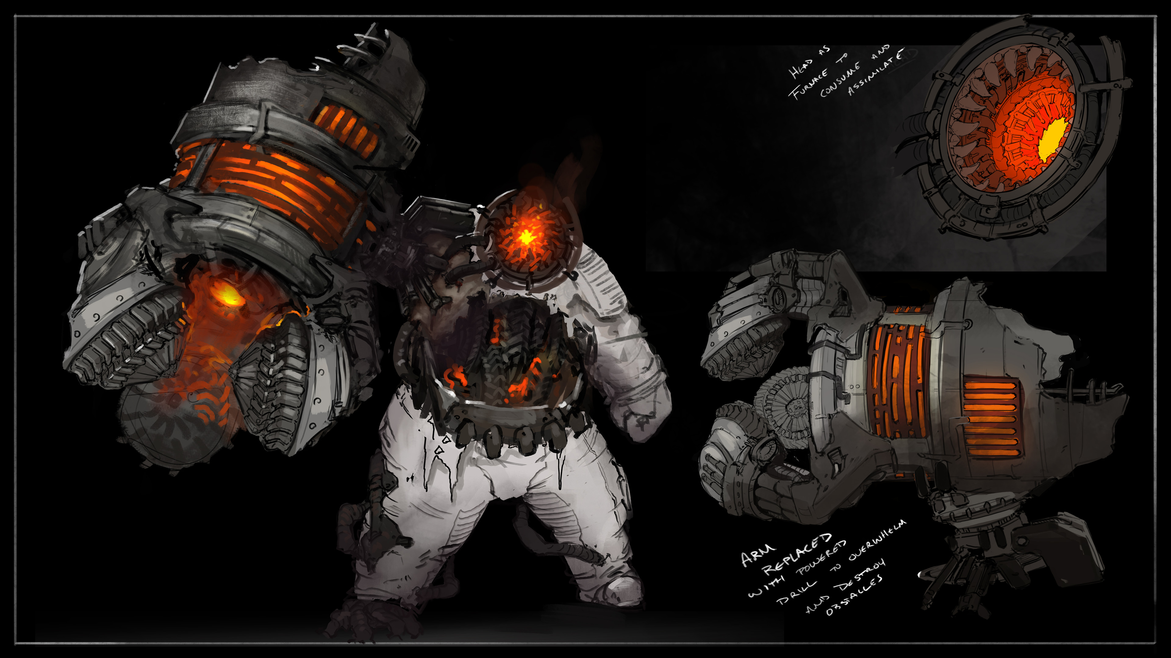 Final design with breakouts for sculpting team