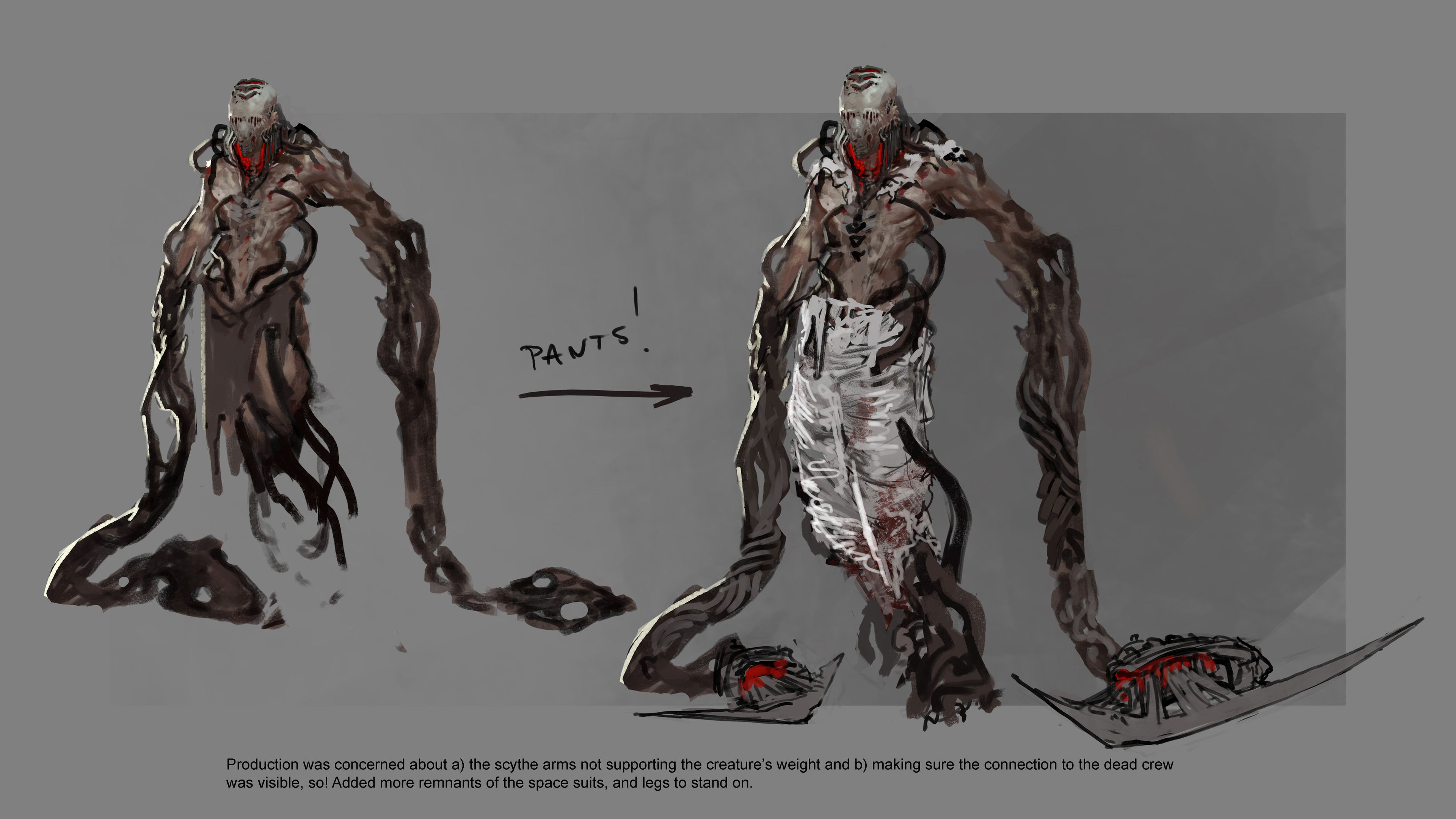 Pants! Making sure the design obeyed the needs of the sculpting and production teams.