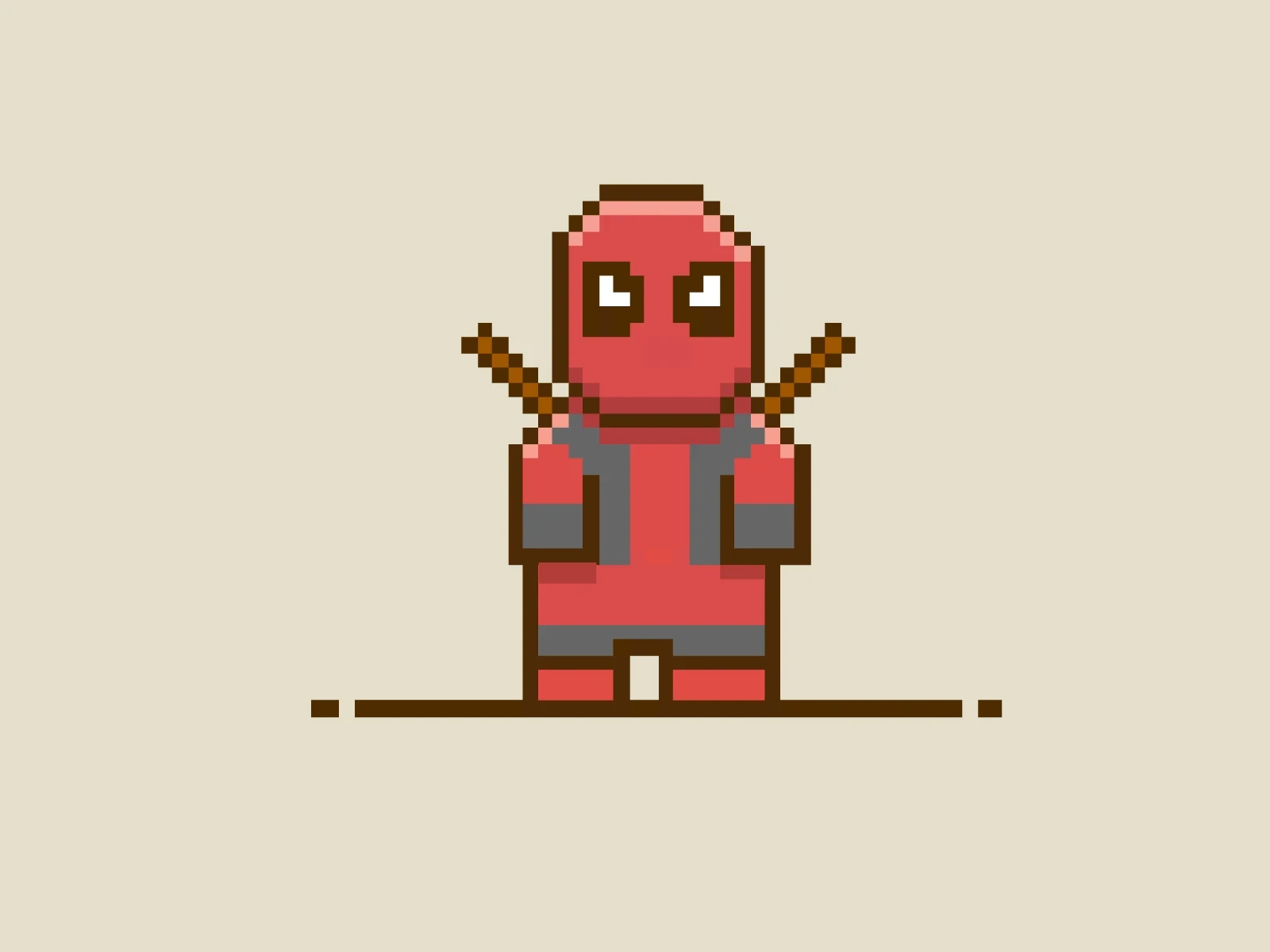 ArtStation - deadpool pixel art