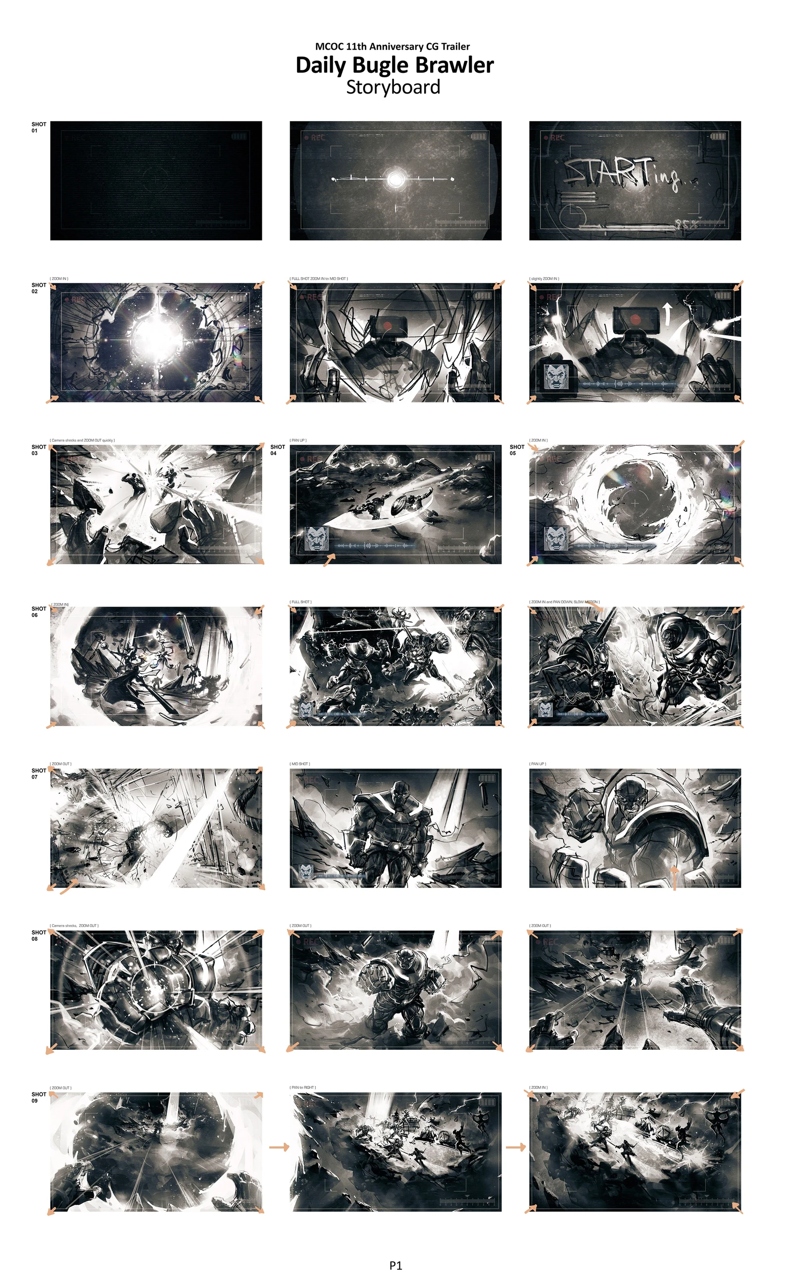 MCoC 11th Anniversary Trailer Storyboard- P1