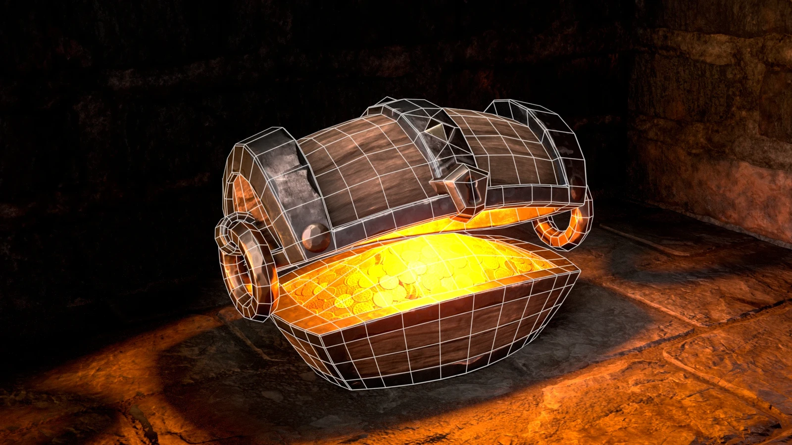 Wireframe with 2544 Triangles