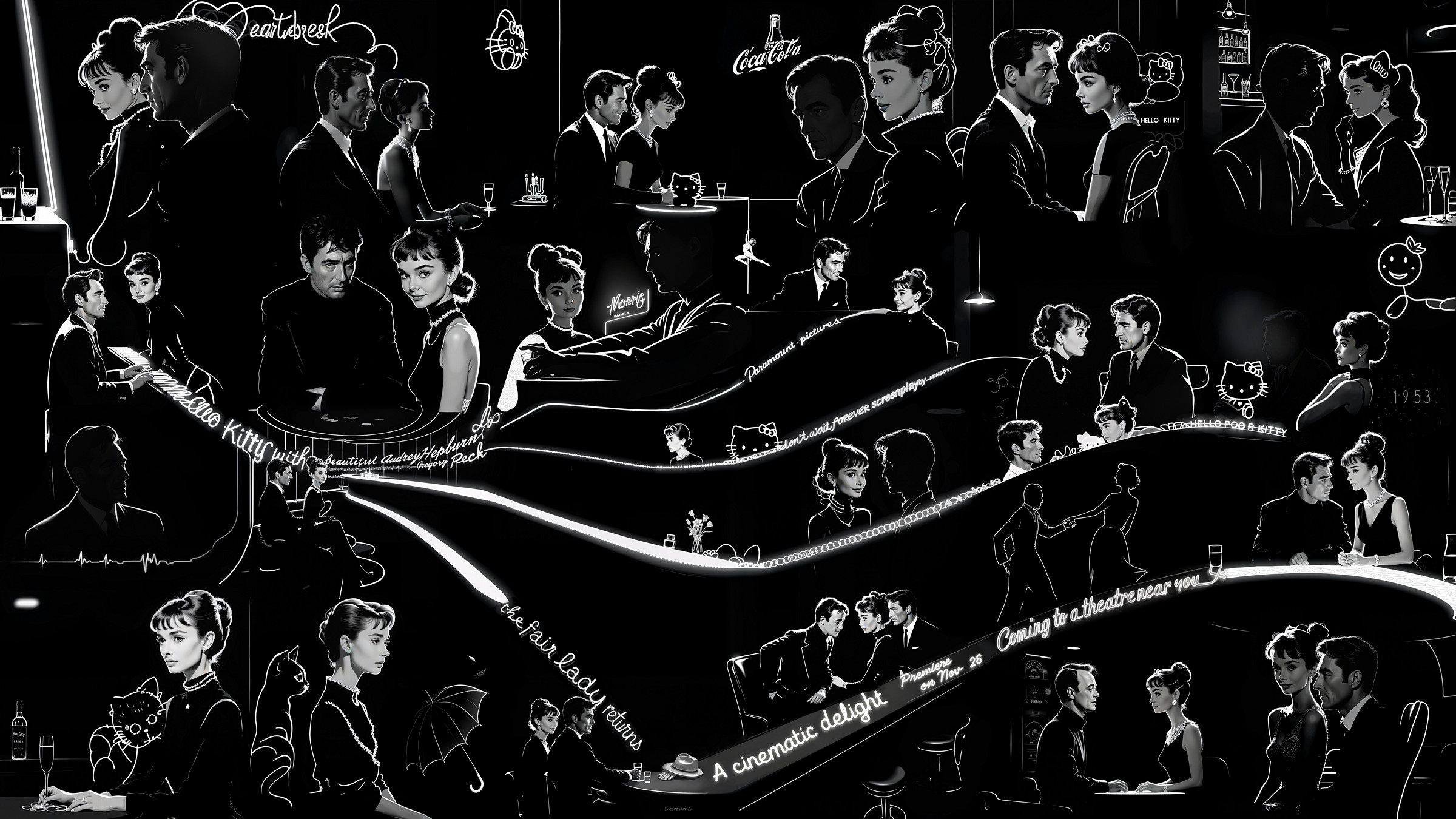 Hello Kitty (a tribute to Audrey Hepburn), a scaled down version