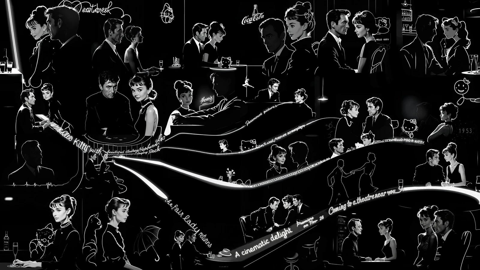 Hello Kitty (a tribute to Audrey Hepburn)