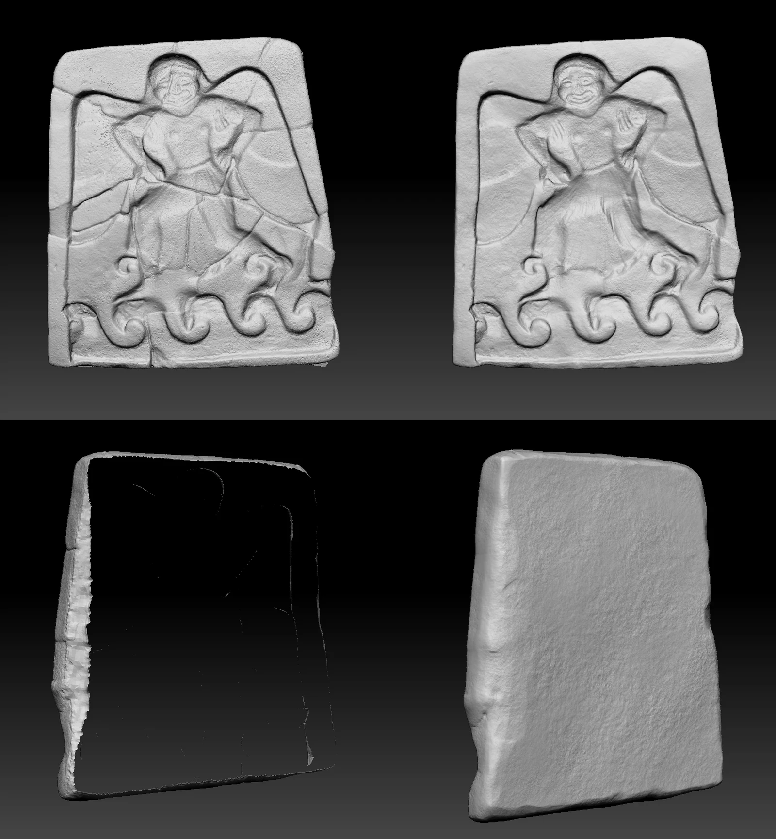 Cleaned and reconstructed photogrammetry model