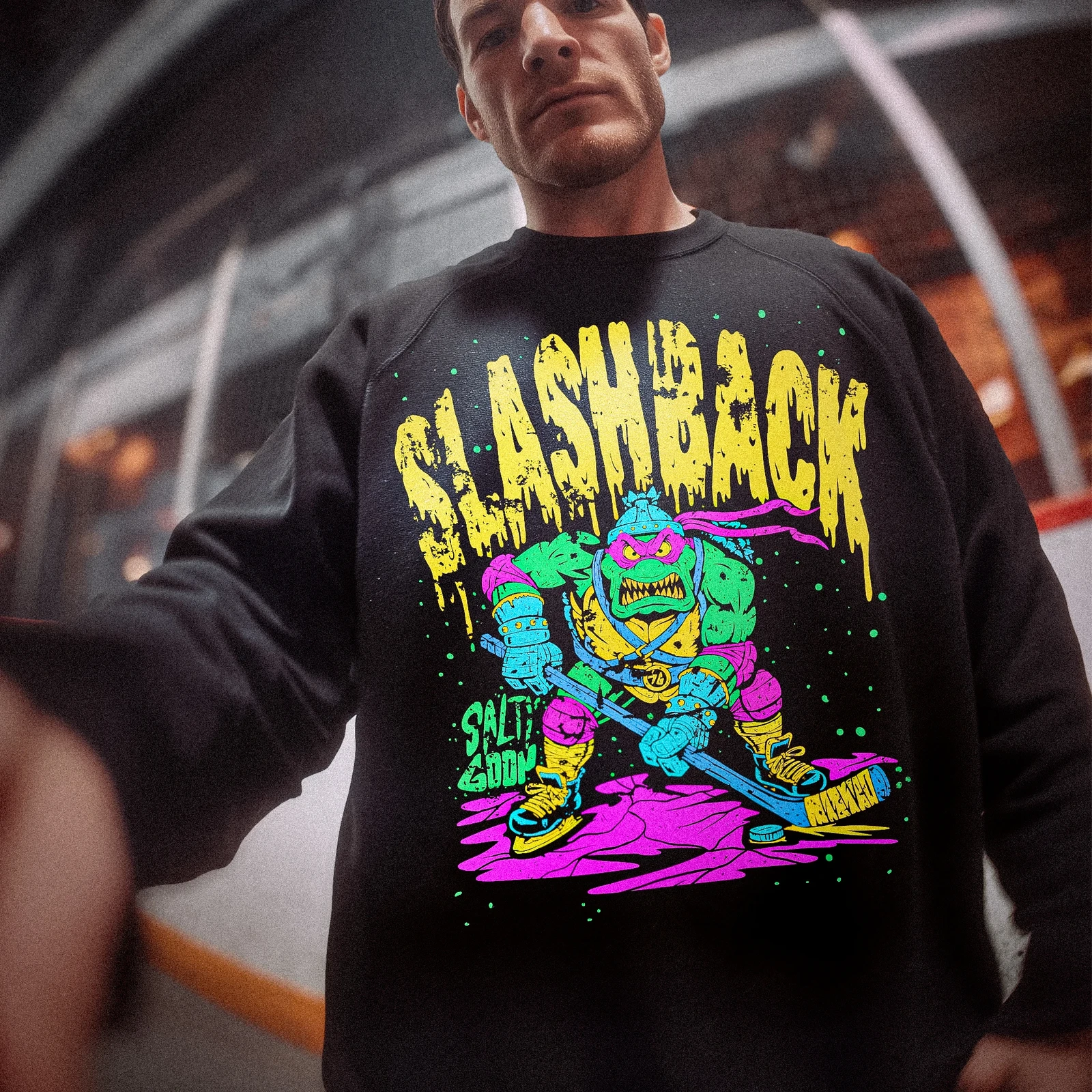 Front Graphic On Crewneck Sweatshirt