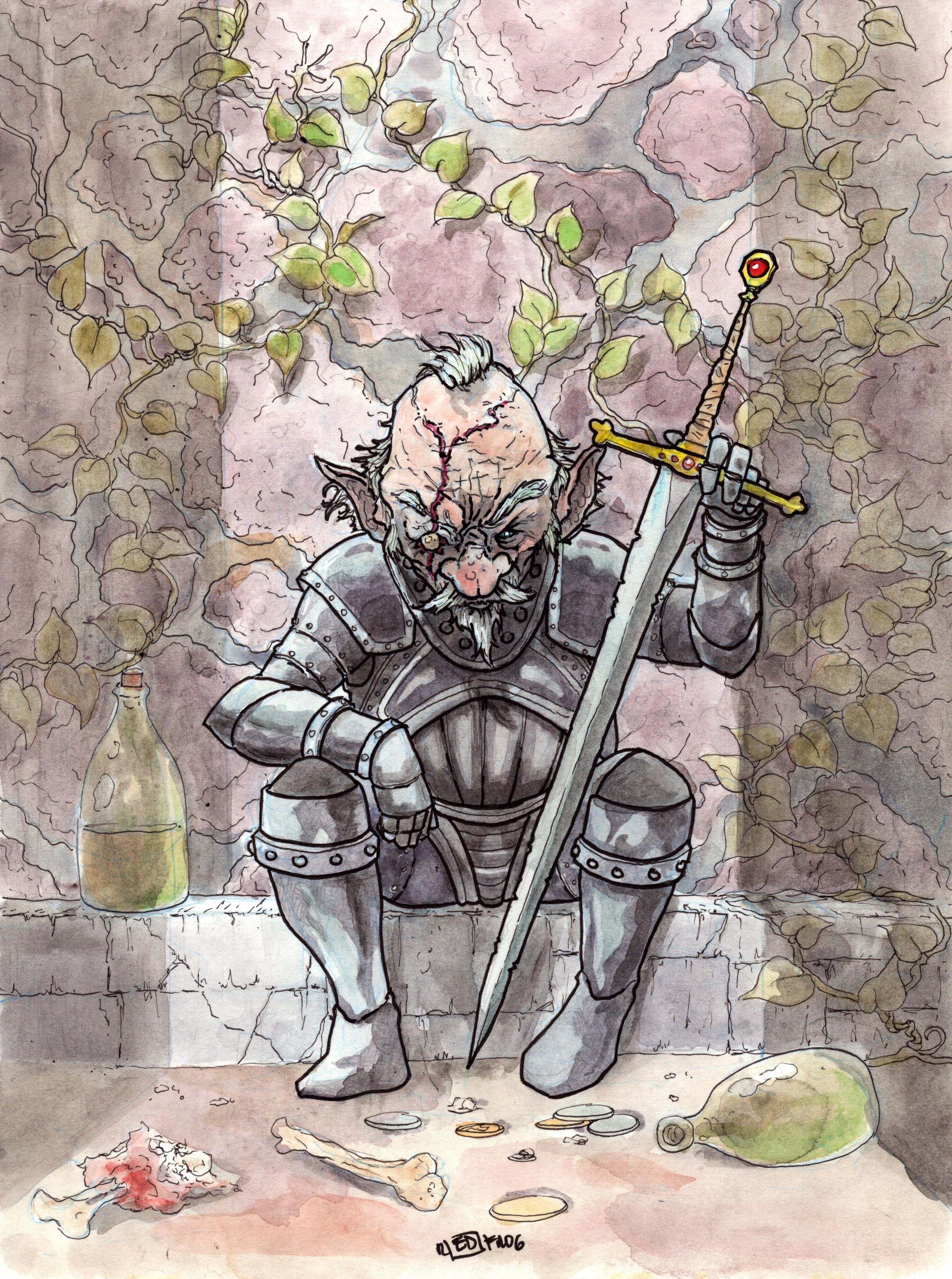 Gouache, watercolor, and ink on paper. 