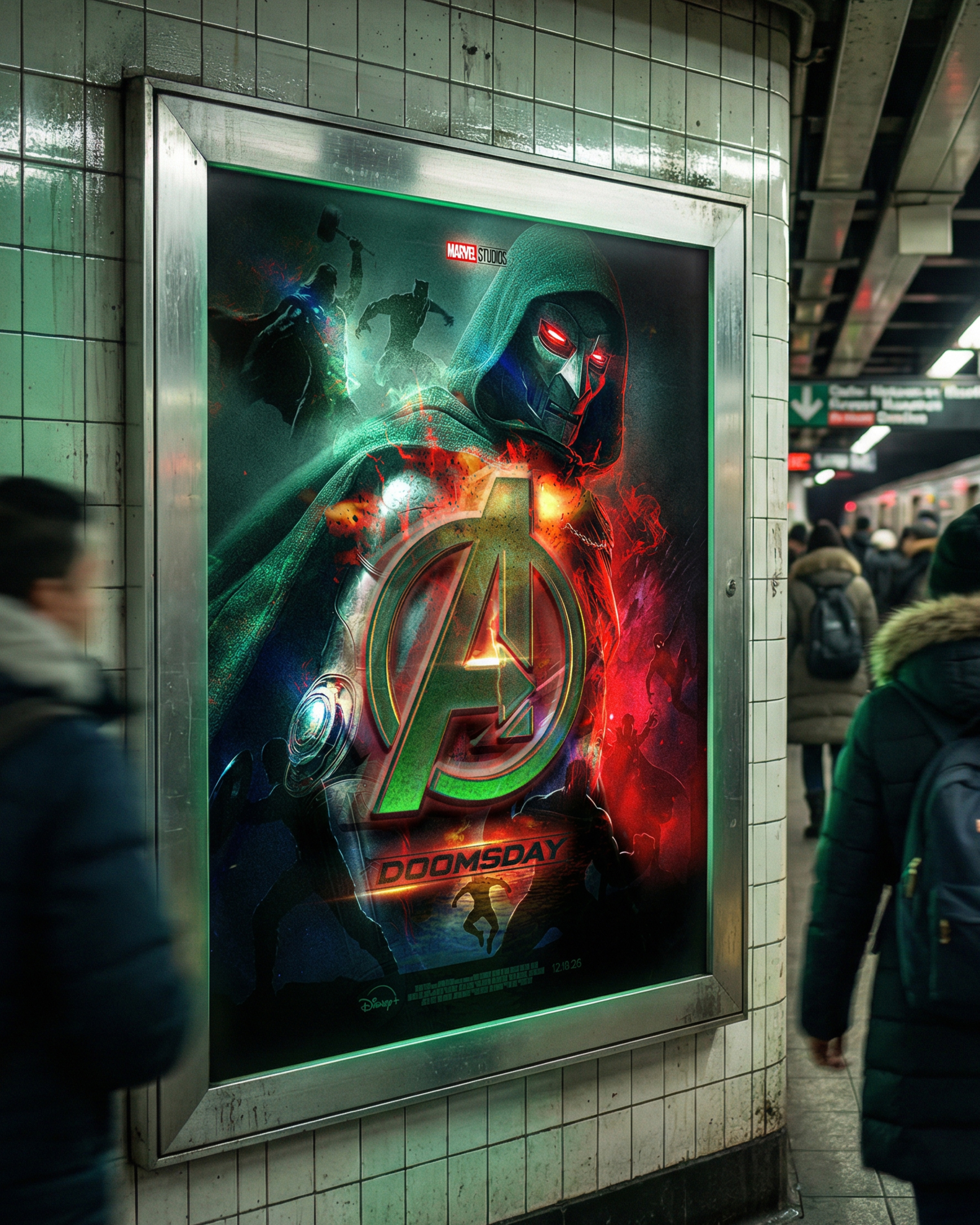 Transit placement concept designed for high-traffic, close-range viewing and fast visual read.