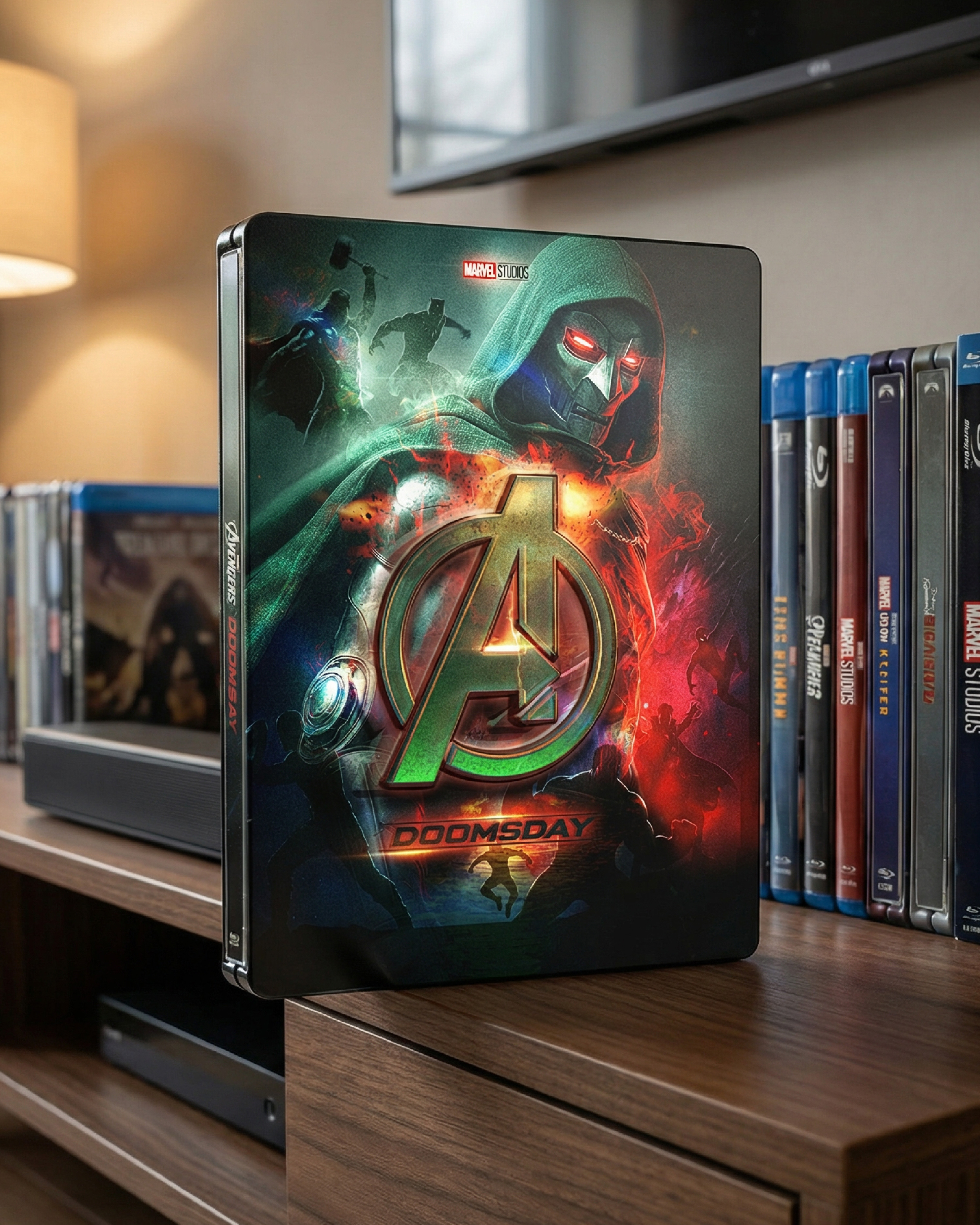 Physical media and steelbook packaging exploration extending the key art into collectible formats.