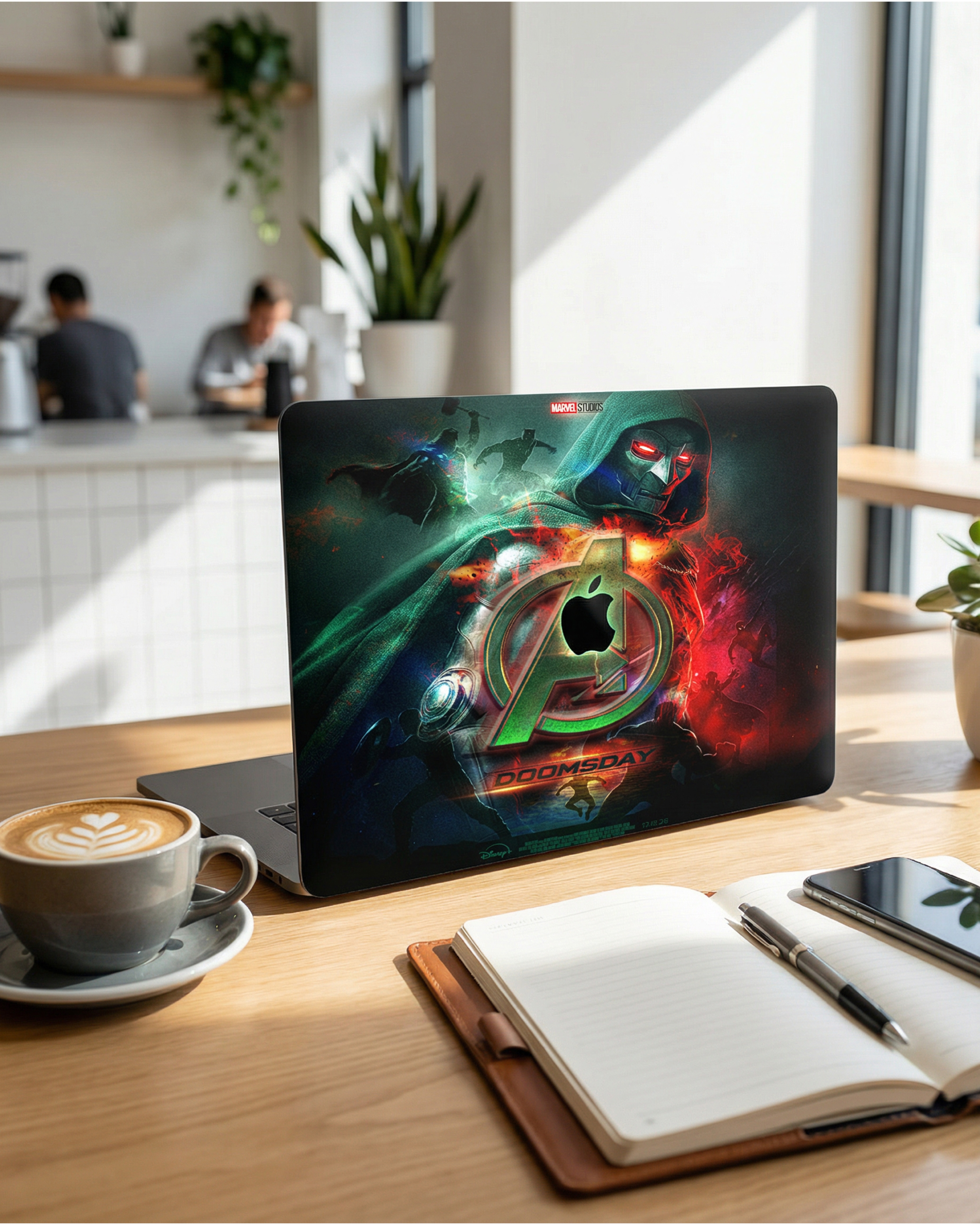 Digital device mockup showcasing how the artwork performs across modern laptop cases.