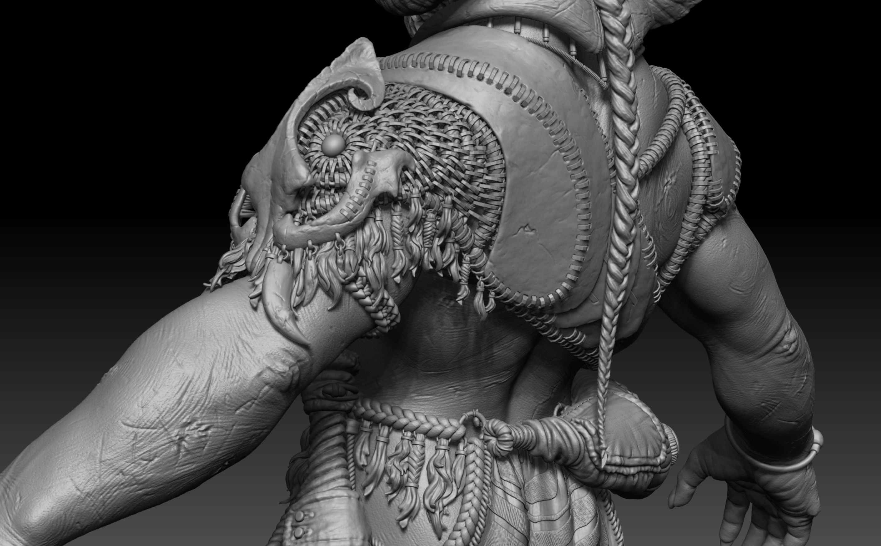 Scarring more prominent in parts of body that get hit more. 