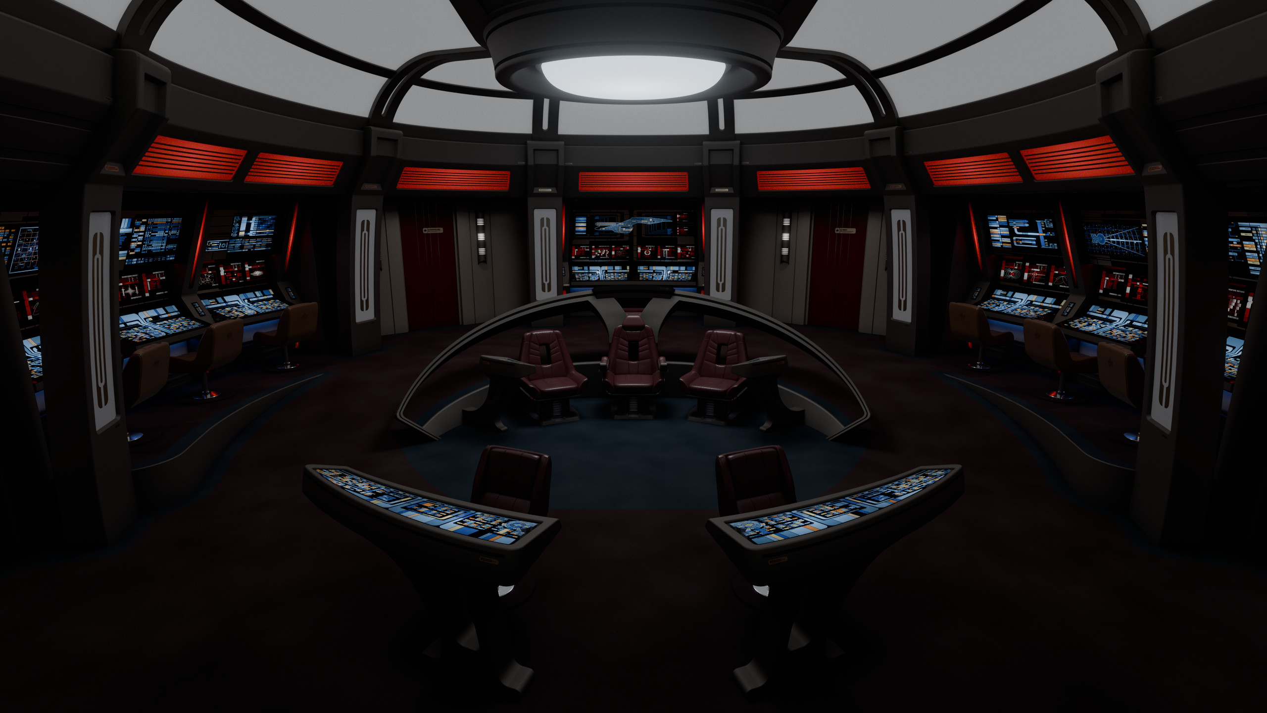 The bridge under red alert