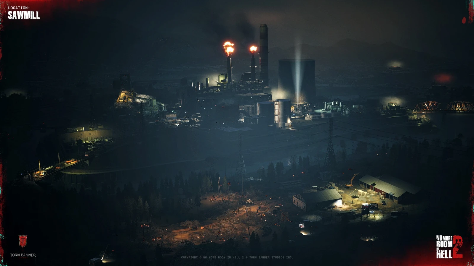 Sawmill point of interest within the Forest region, supporting traversal, combat encounters, and environmental storytelling.