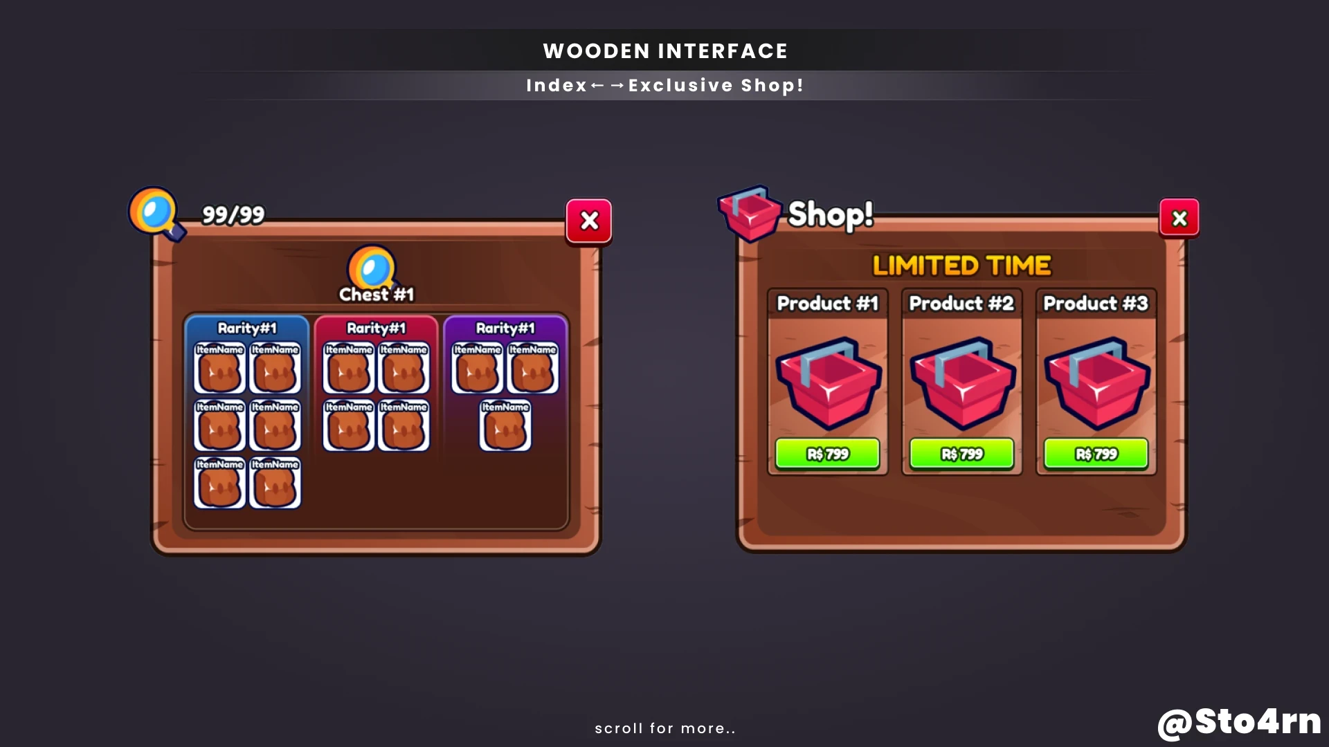 ArtStation - Wooden Style Interface Design!