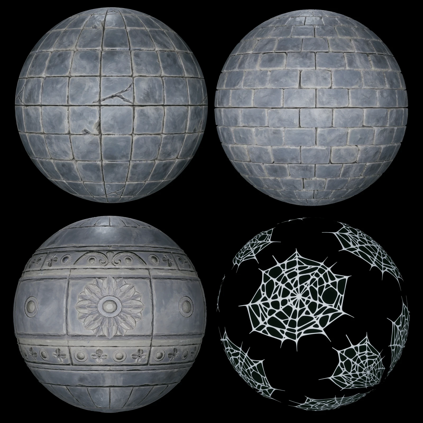 4 Tilable Material render 
