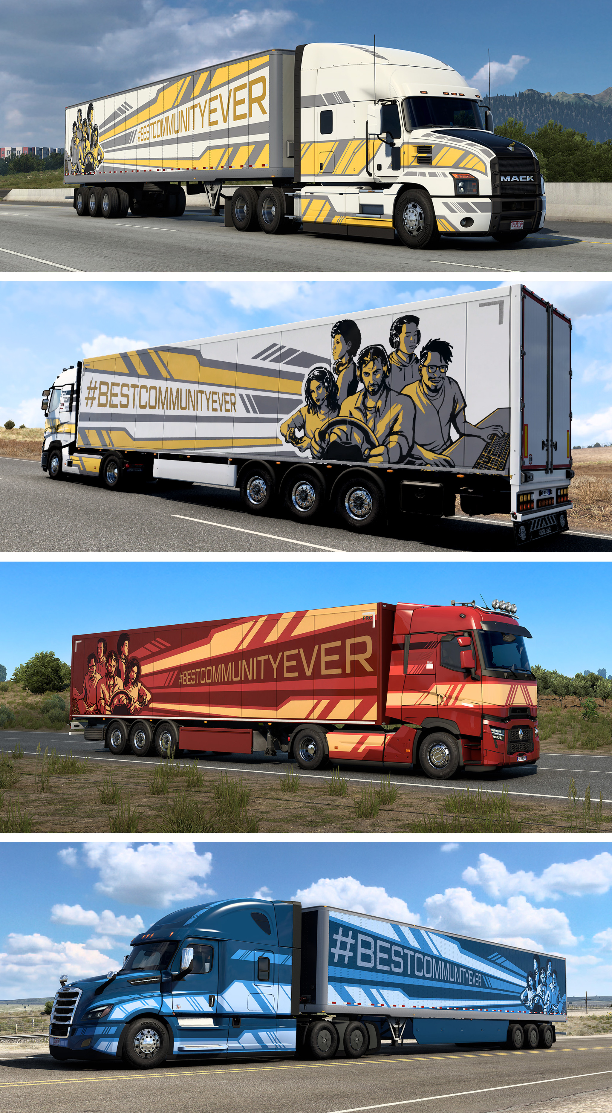 Some of the final designs as seen in game