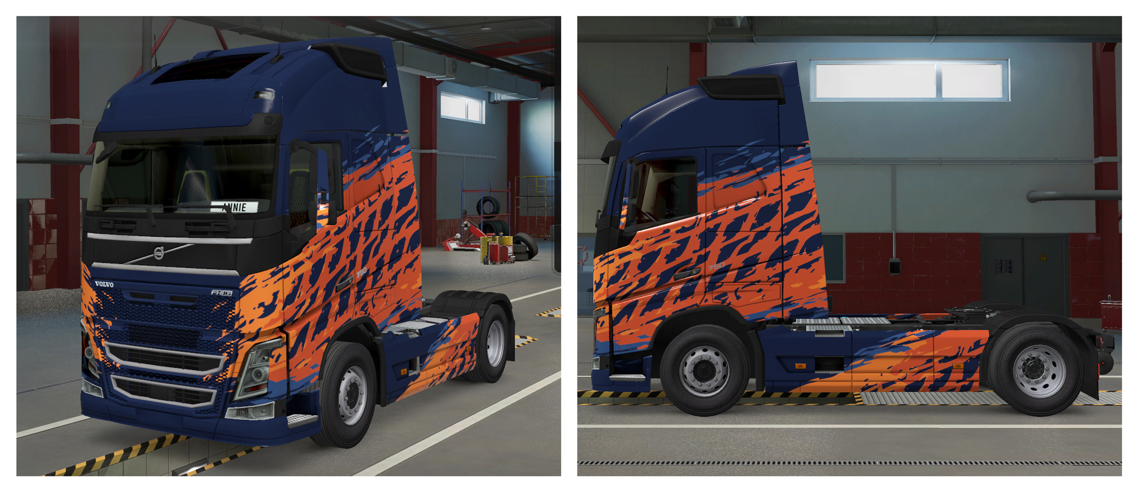 The final truck design as seen in game