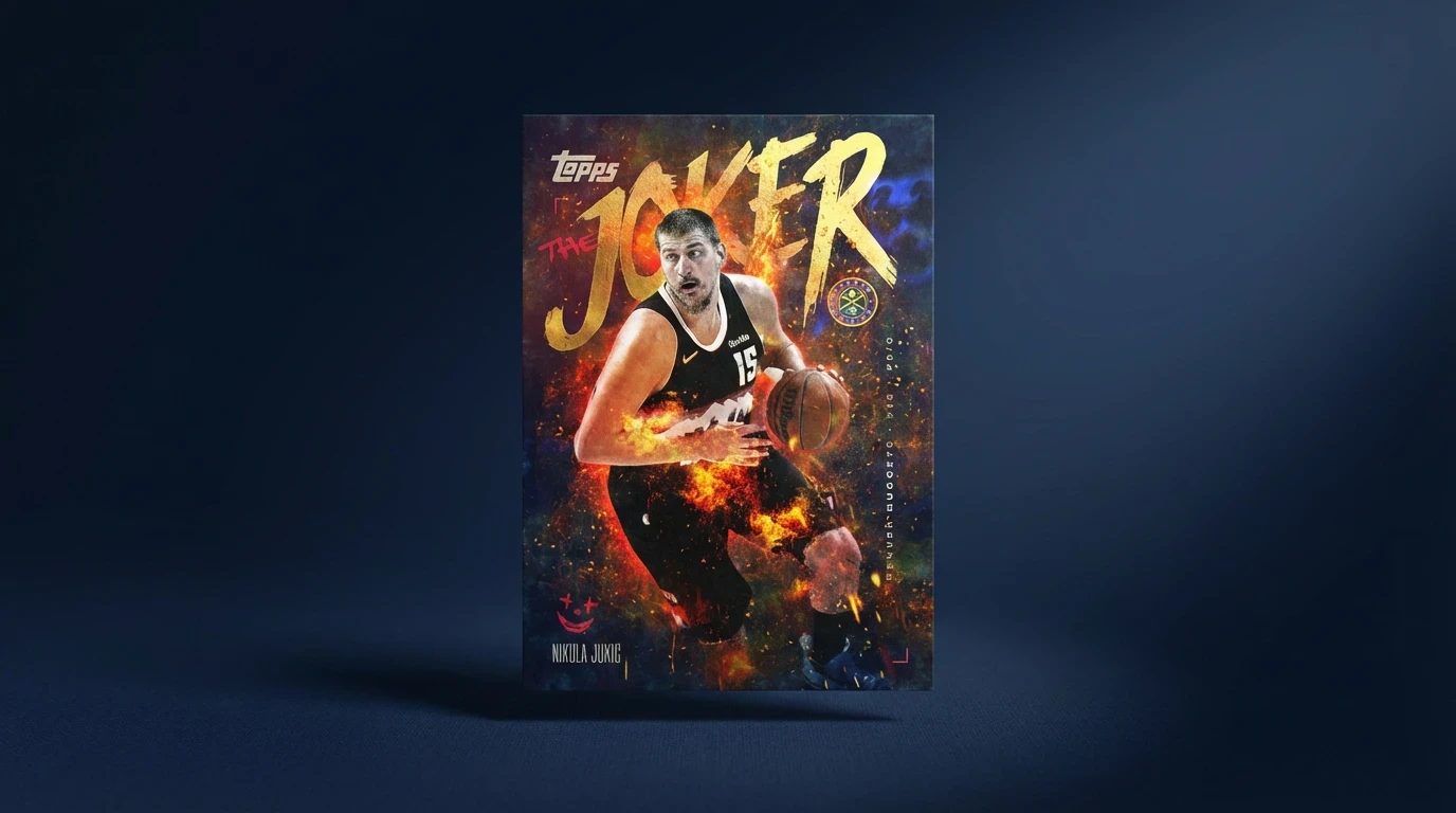 Minimal studio presentation isolating the card artwork to spotlight typography, color balance, and overall composition without environmental distraction.