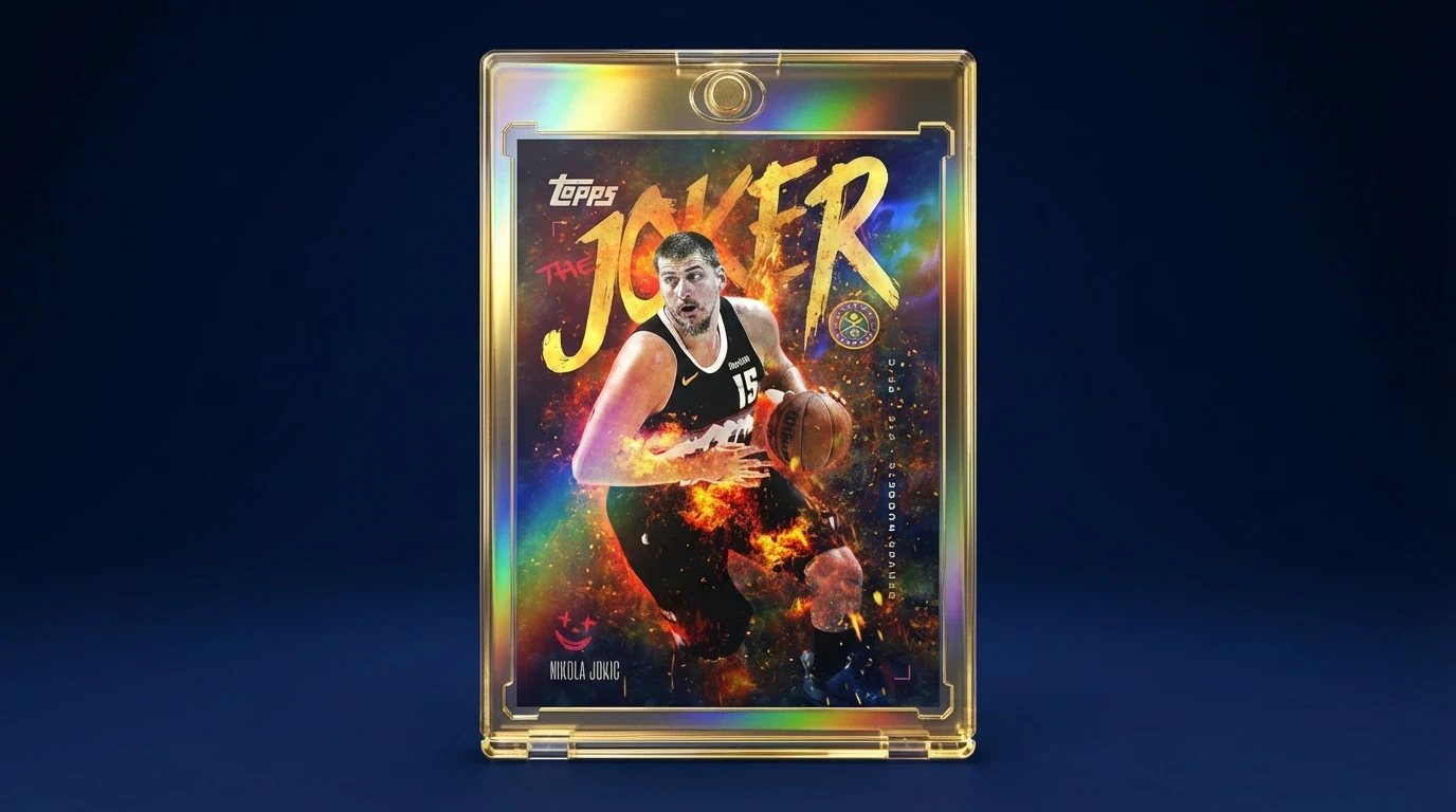 Protective case visualization inspired by graded trading cards, reinforcing rarity, collectibility, and long-term value.