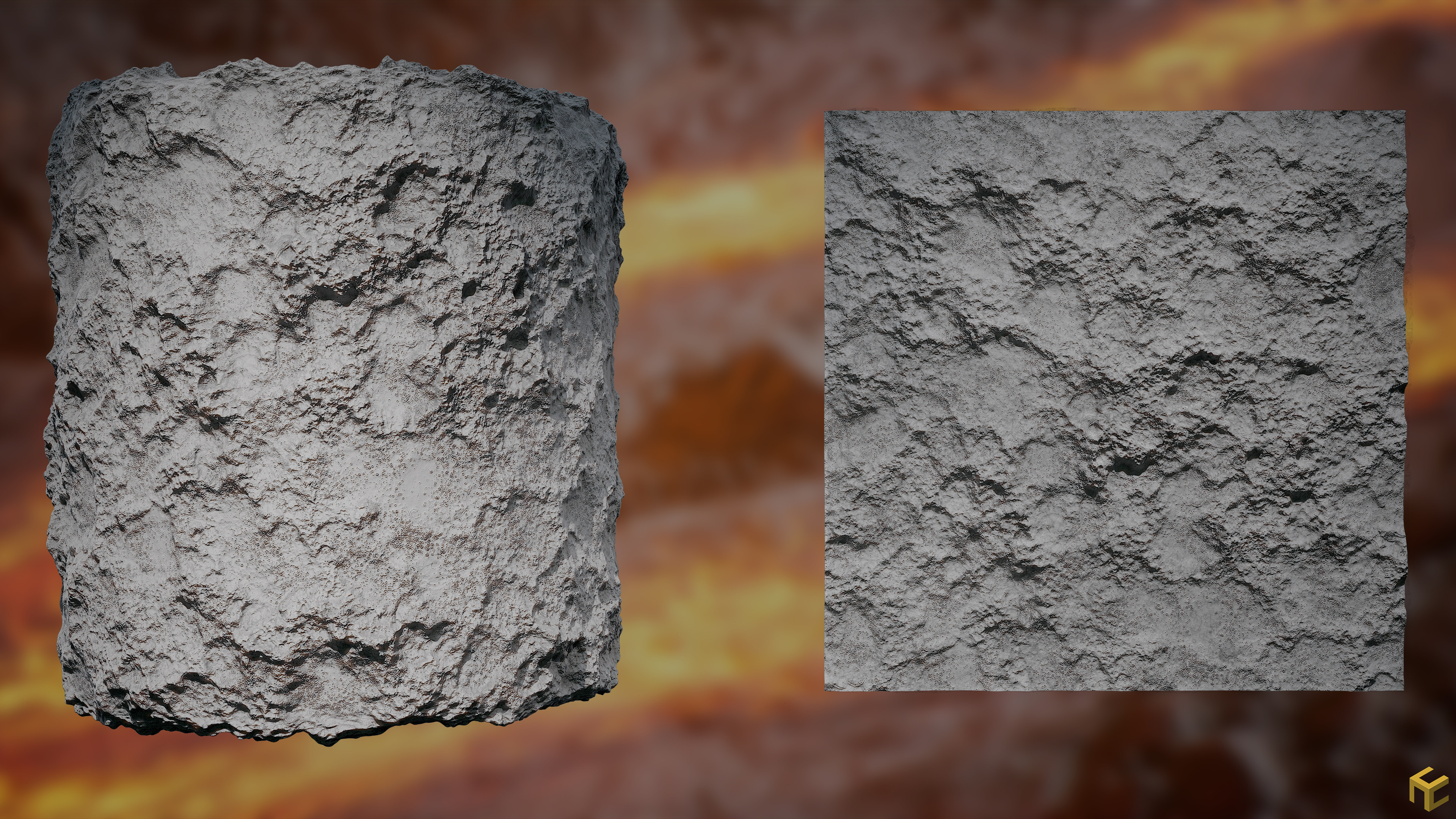 Porous Rock - Clay Render